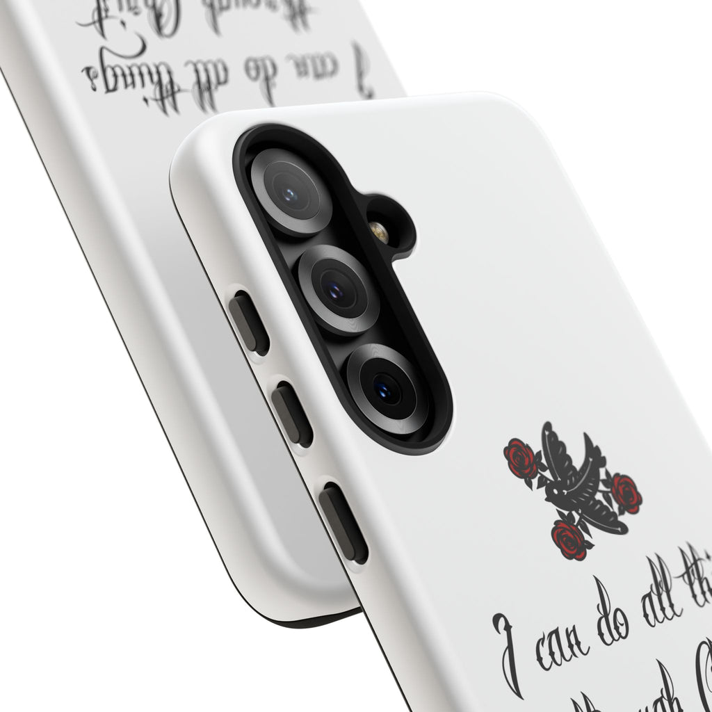 Christian Phone Case — "I can do all things through Christ" (Philippians 4:13)