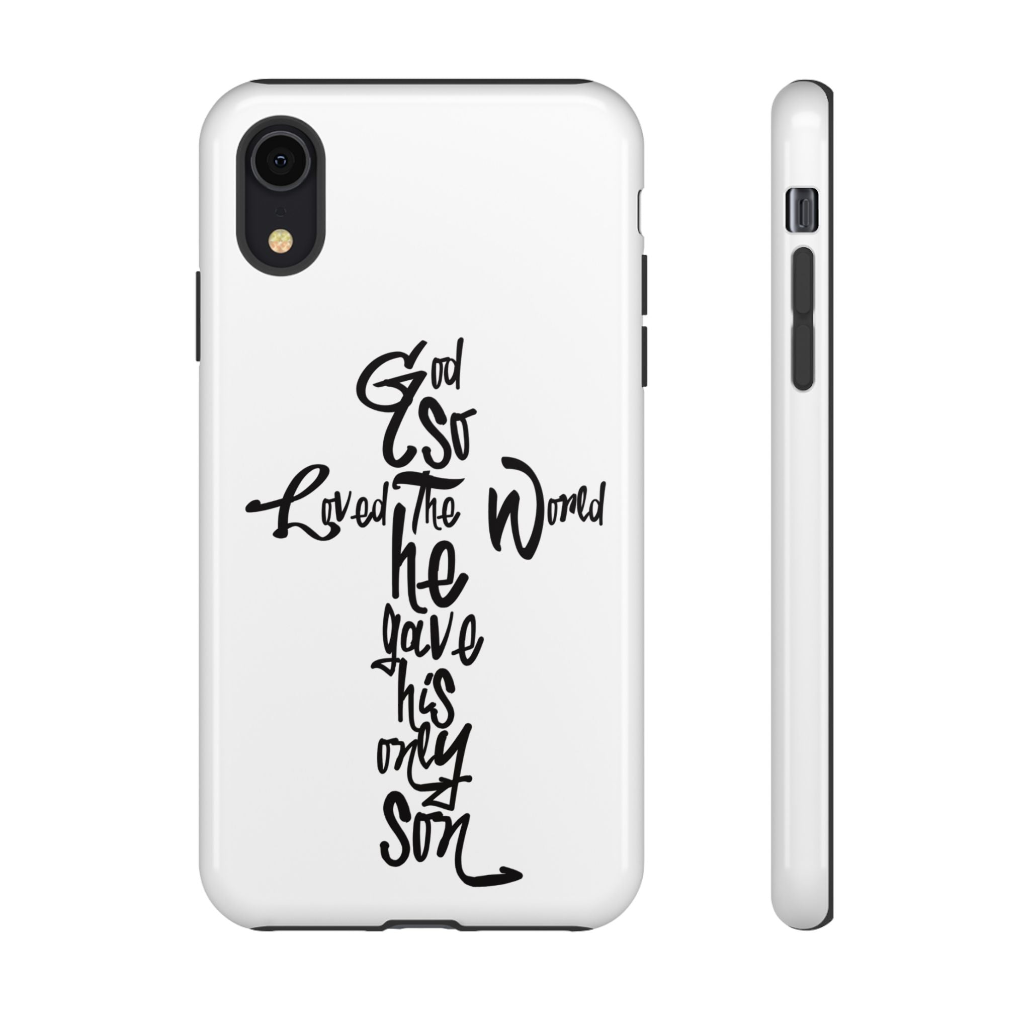 John 3:16 Bible Verse Christian Cross Phone Case — “God So Loved the World He Gave His Only Son”