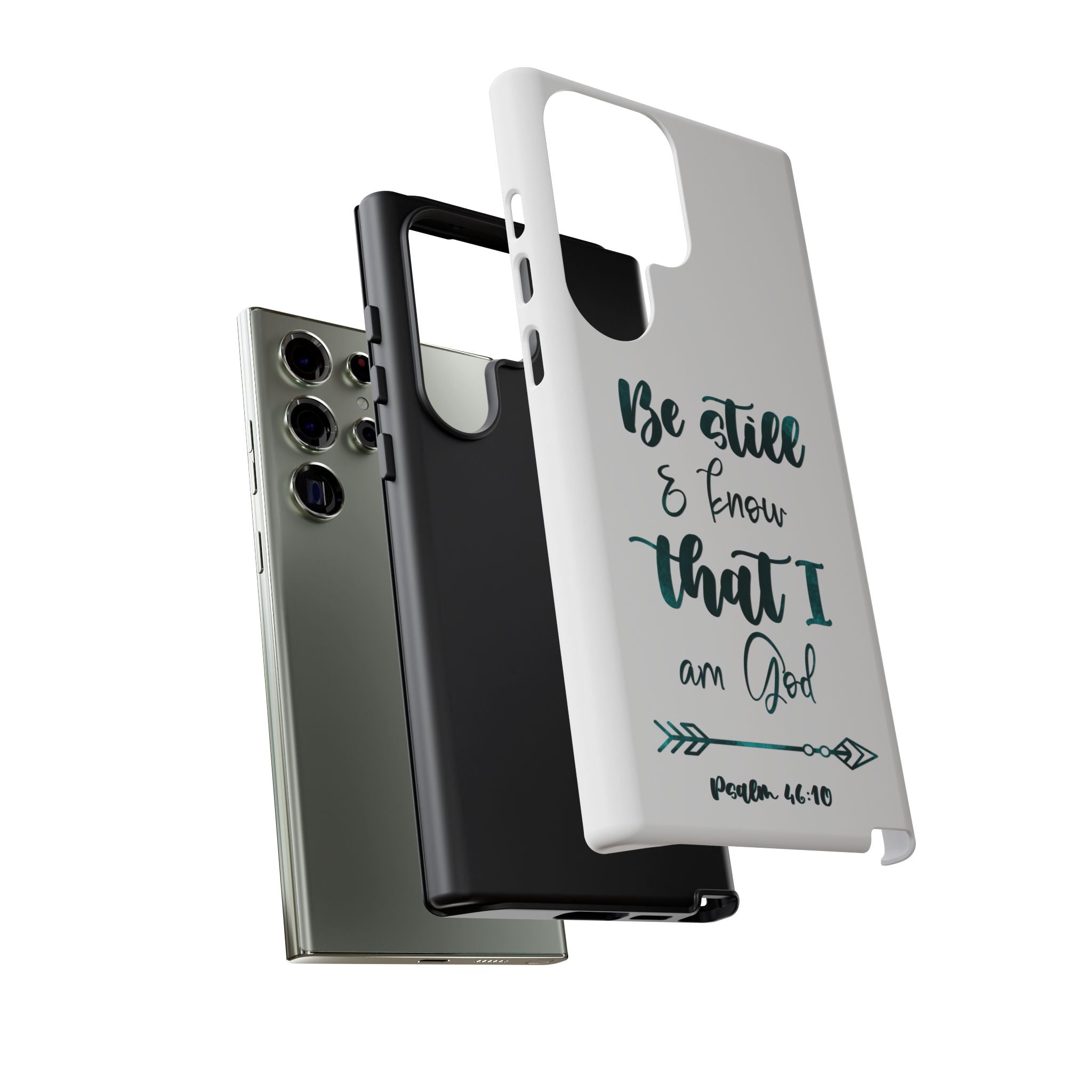 Christian Phone Case - "Be Still & Know That I Am God" Psalm 46:10 Protective Tough Case