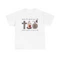 Faith, Prayer, Pumpkin Spice Tee — Christian Fall Graphic T-Shirt
