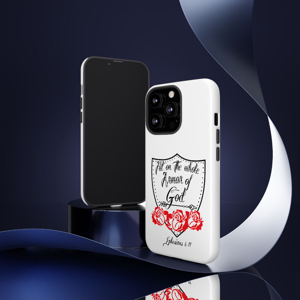 Armor of God Phone Case — Ephesians 6:11 Christian Floral Protective Cover