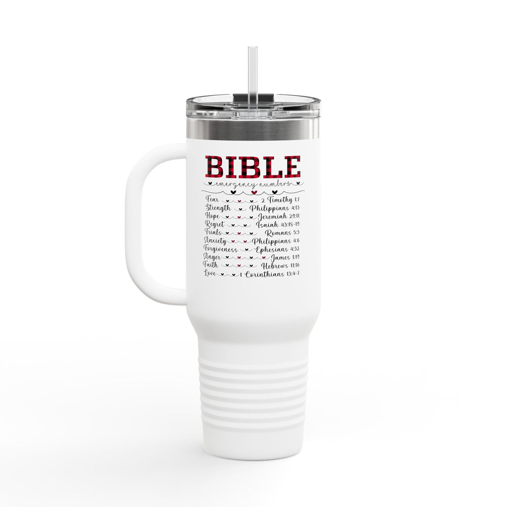 Bible Verse Emergency Scripture 40oz Insulated Travel Mug