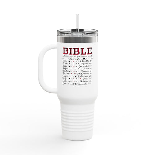 Bible Verse Emergency Scripture 40oz Insulated Travel Mug