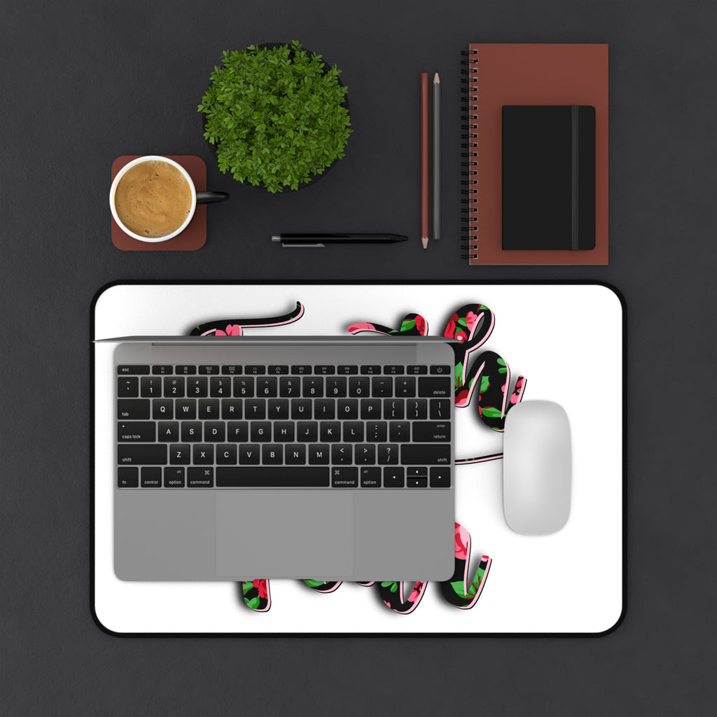 Faith Over Fear Floral Desk Mat — Inspirational Christian Desk Pad