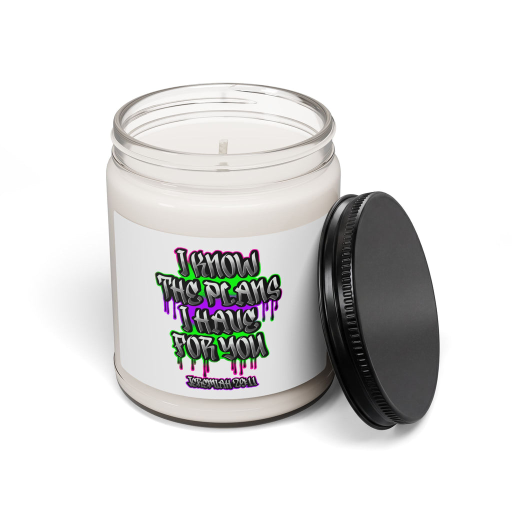 Scented Soy Candle — "I Know the Plans I Have for You" Inspirational Jar, 9 oz
