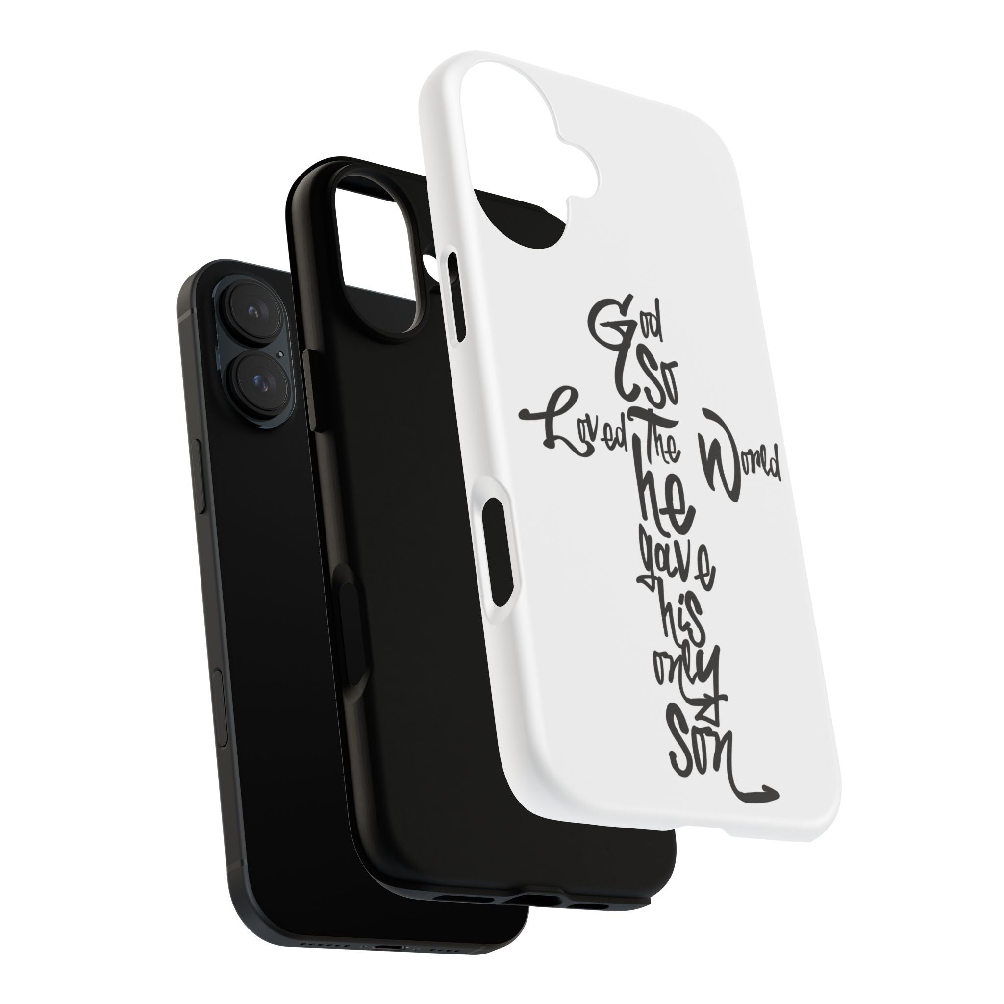 John 3:16 Bible Verse Christian Cross Phone Case — “God So Loved the World He Gave His Only Son”