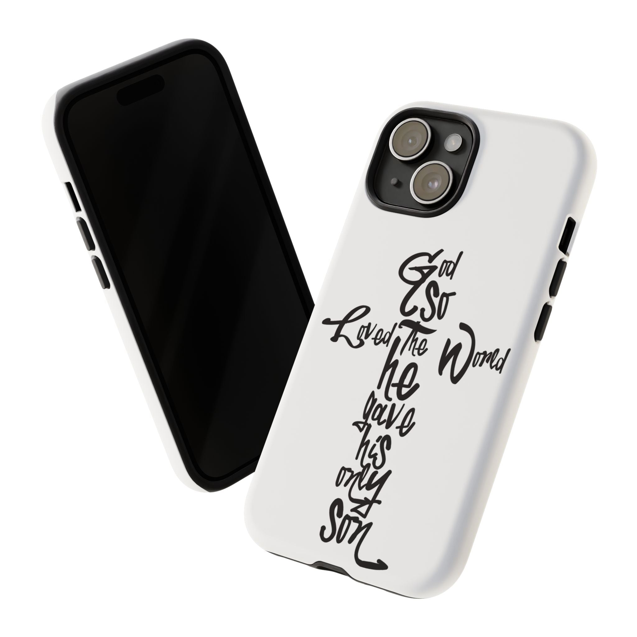 John 3:16 Bible Verse Christian Cross Phone Case — “God So Loved the World He Gave His Only Son”