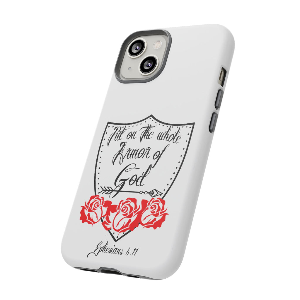 Armor of God Phone Case — Ephesians 6:11 Christian Floral Protective Cover