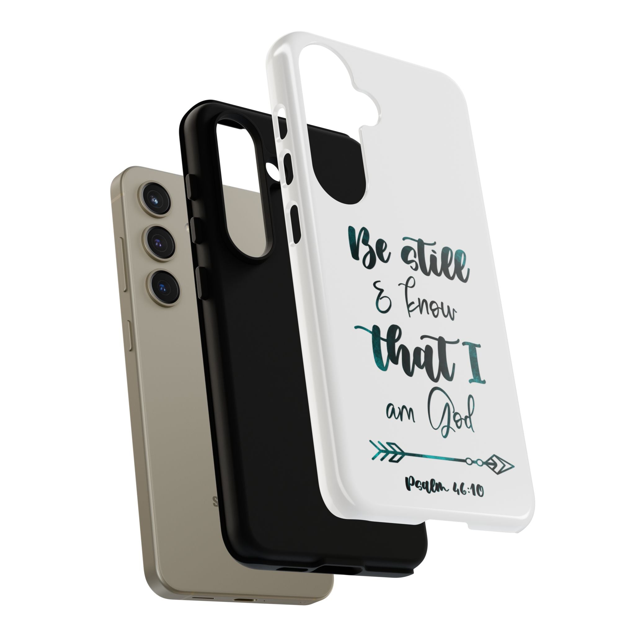 Christian Phone Case - "Be Still & Know That I Am God" Psalm 46:10 Protective Tough Case