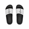 Men's White Slide Sandals John 3:16 Bible Script Design – Casual Pool & Beach Slides