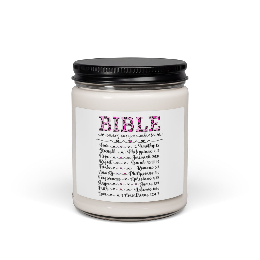 Emergency Bible Verse Scripture Scented Soy Candle, 9oz