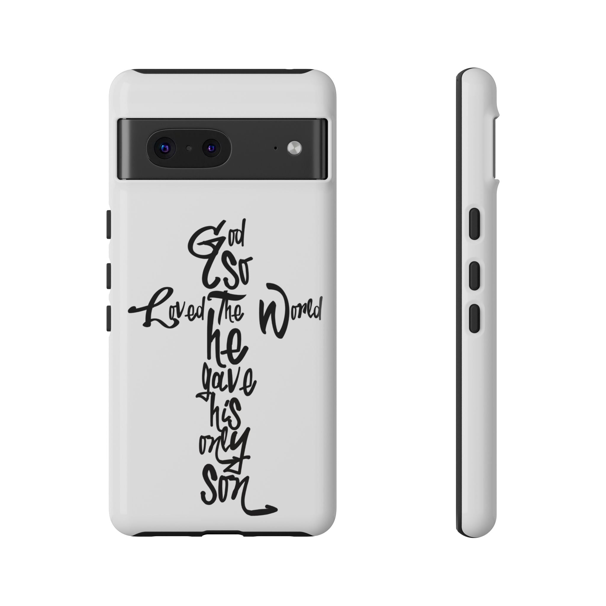 John 3:16 Bible Verse Christian Cross Phone Case — “God So Loved the World He Gave His Only Son”