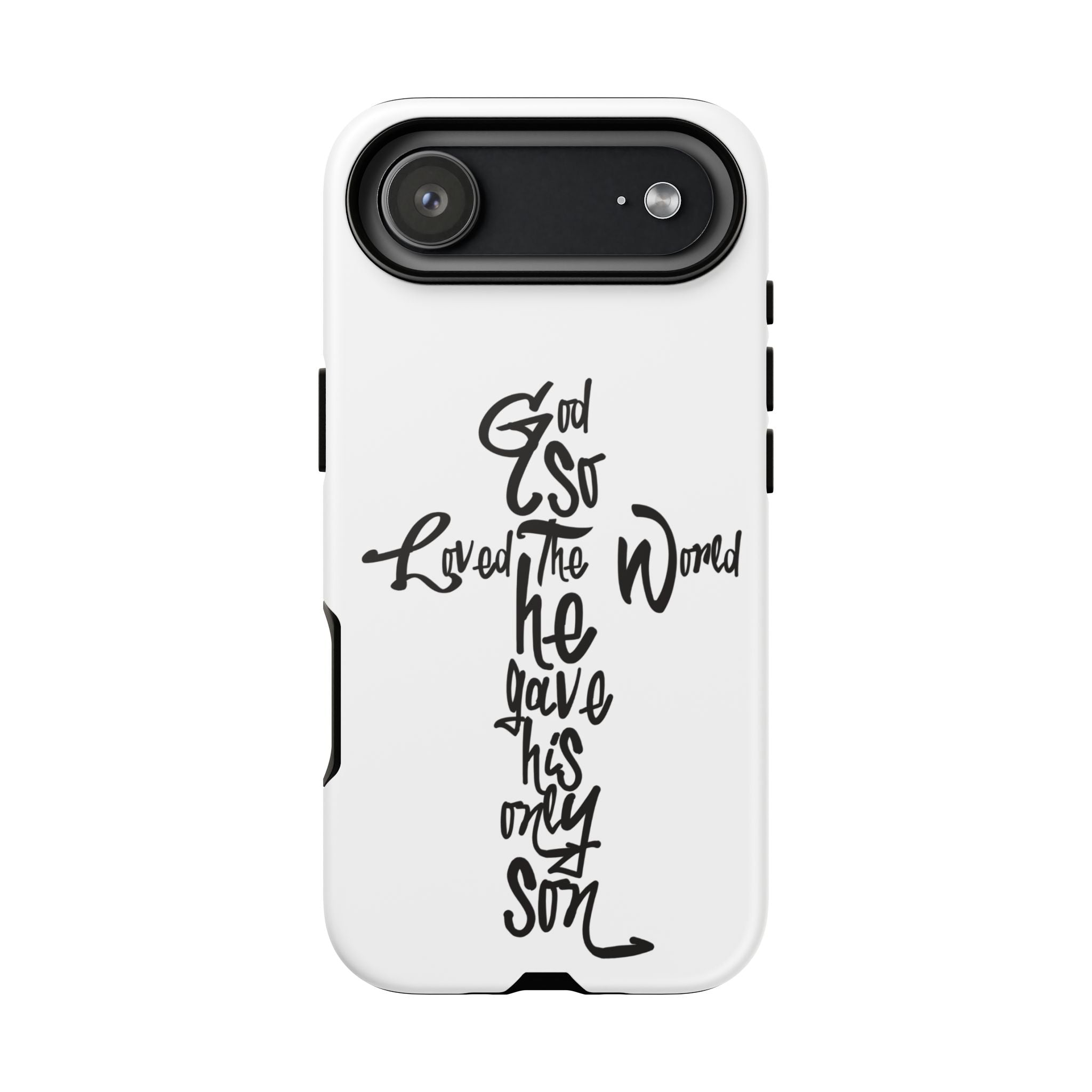John 3:16 Bible Verse Christian Cross Phone Case — “God So Loved the World He Gave His Only Son”