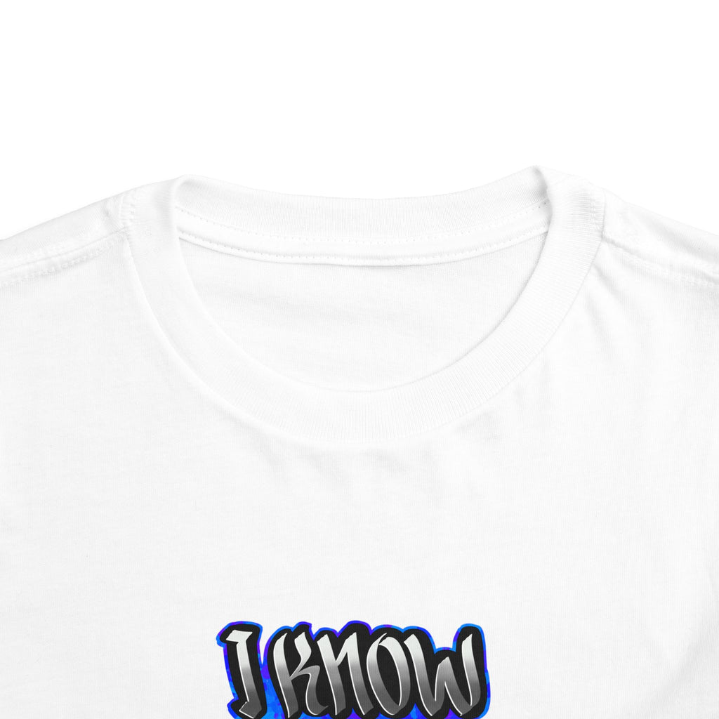 Toddler Tee — "I Know The Plans Ive A-Thought For You" Blue Drip Design