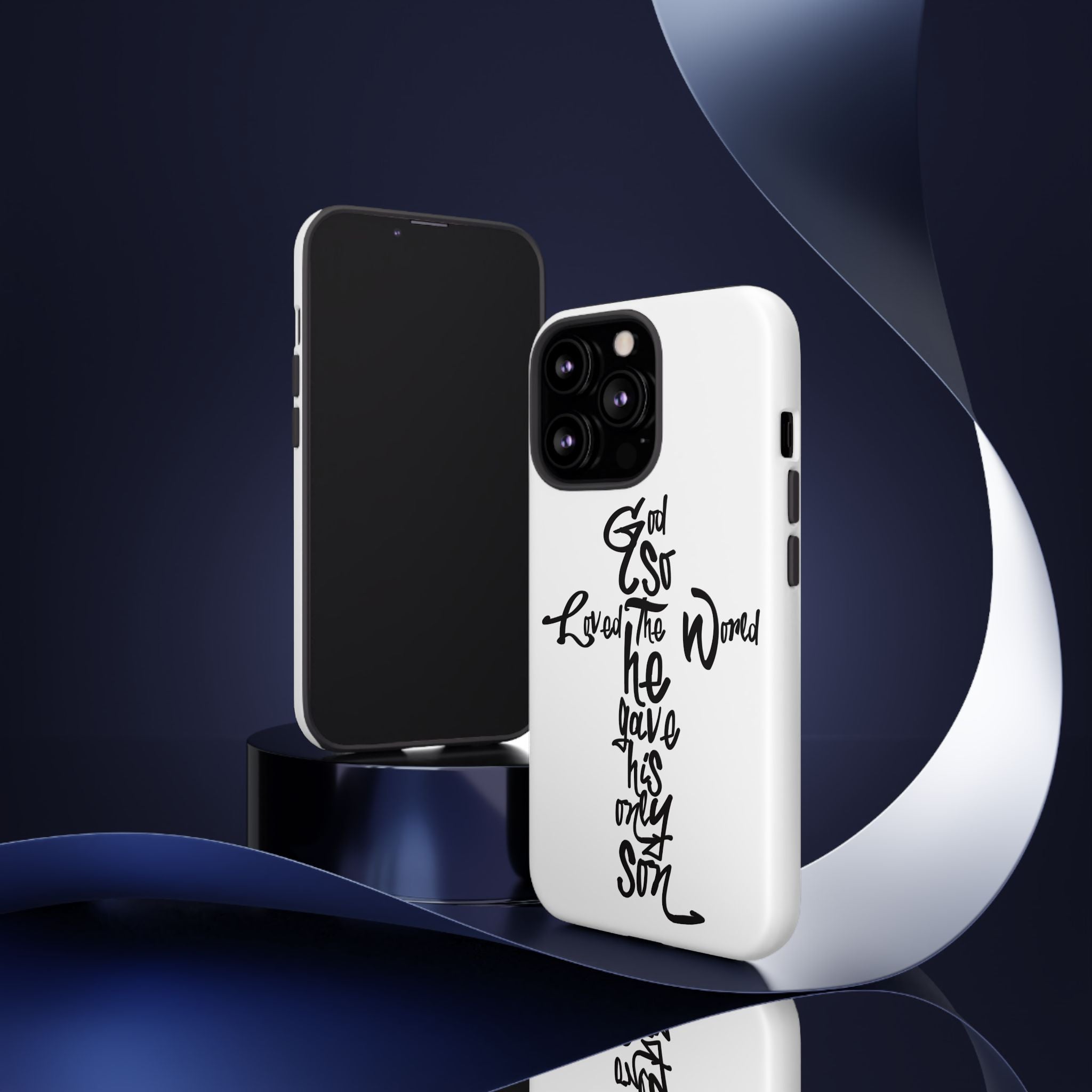 John 3:16 Bible Verse Christian Cross Phone Case — “God So Loved the World He Gave His Only Son”