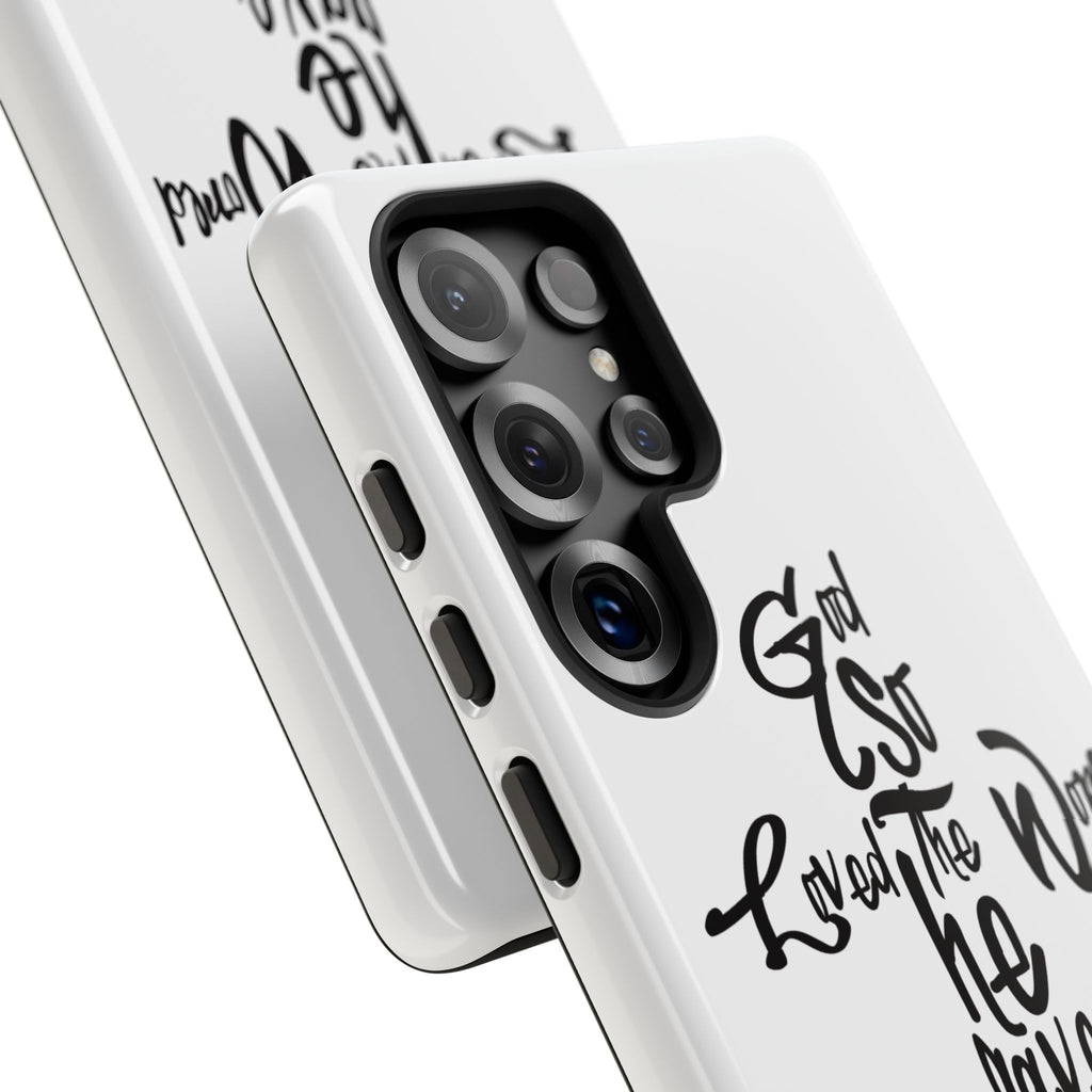John 3:16 Bible Verse Christian Cross Phone Case — “God So Loved the World He Gave His Only Son”