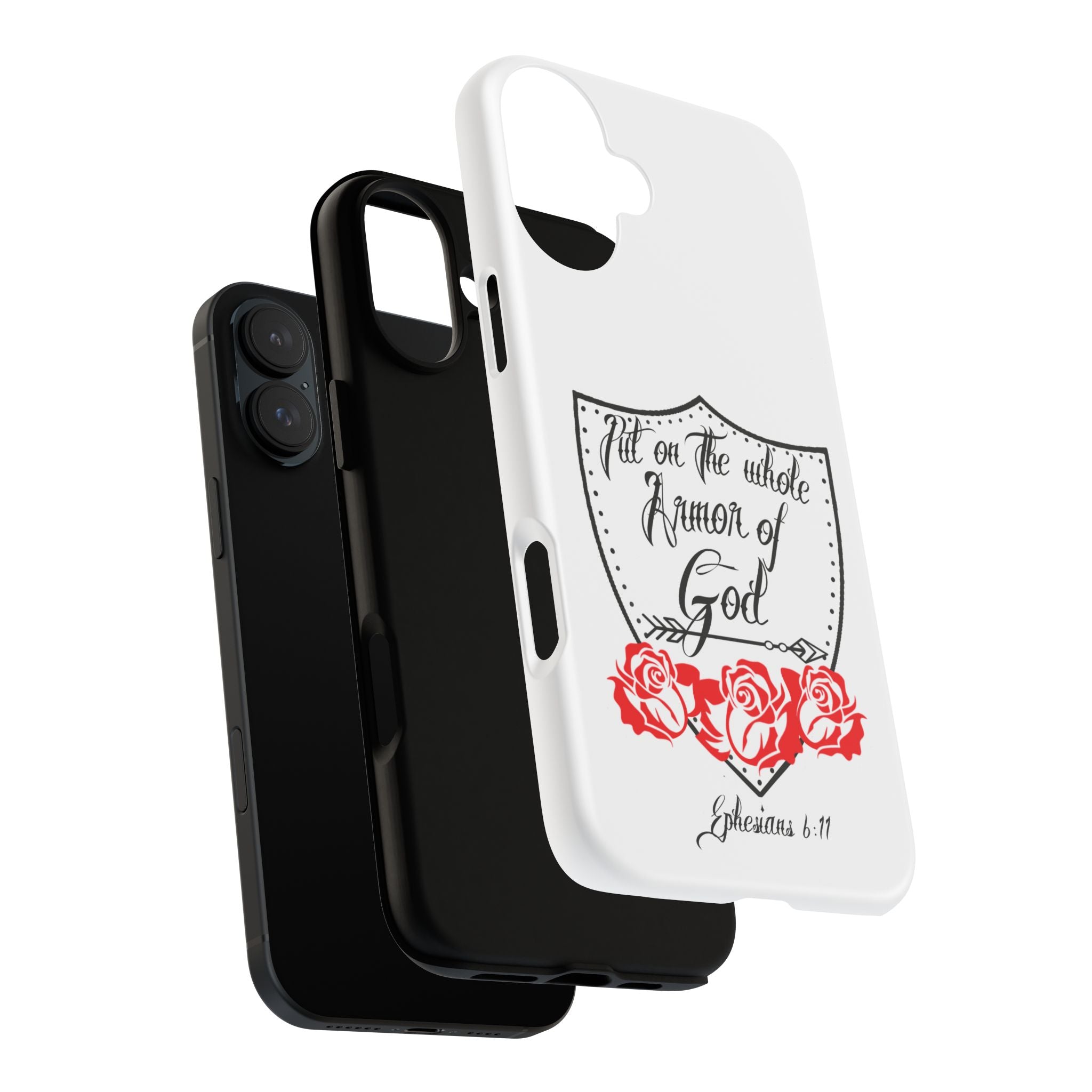 Armor of God Phone Case — Ephesians 6:11 Christian Floral Protective Cover