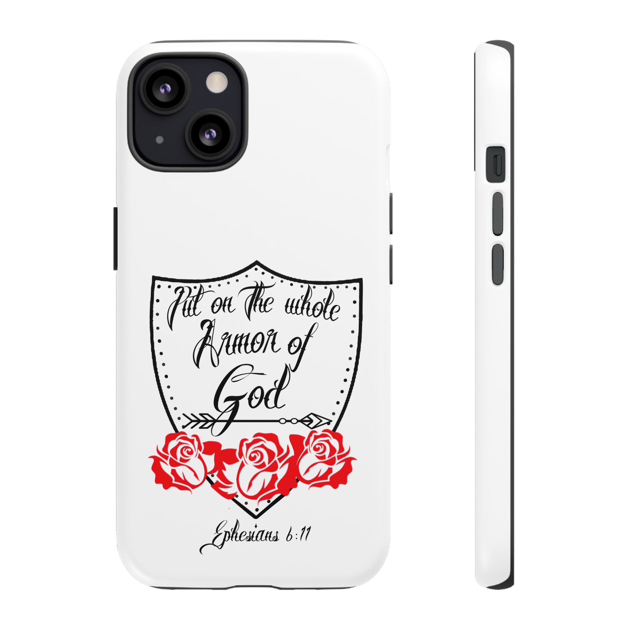 Armor of God Phone Case — Ephesians 6:11 Christian Floral Protective Cover