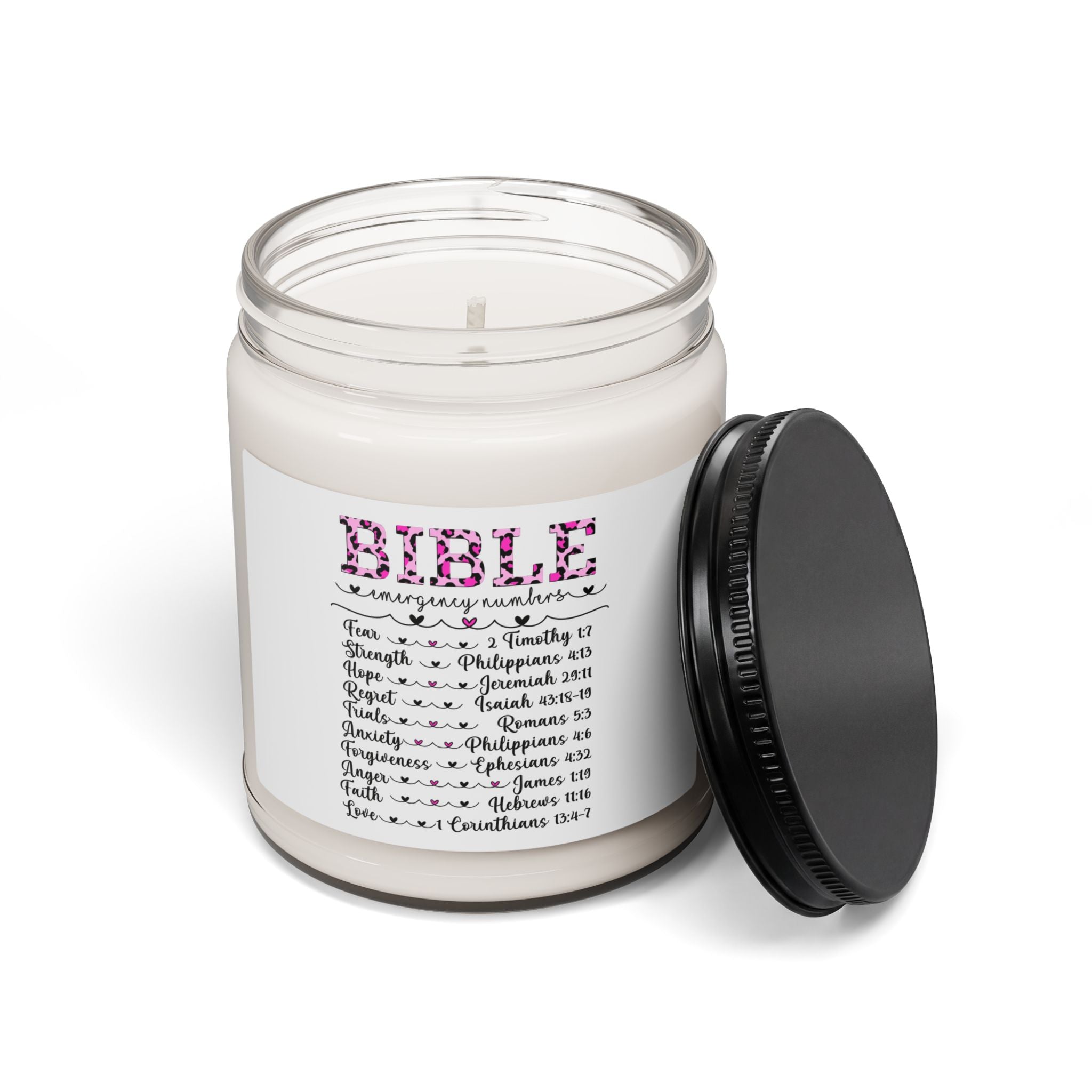 Emergency Bible Verse Scripture Scented Soy Candle, 9oz