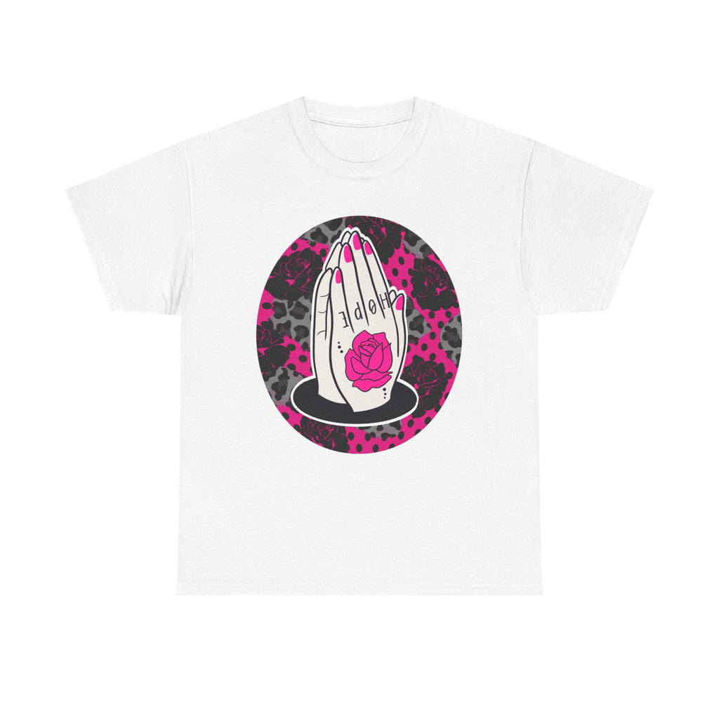 Praying Hands Hope Tattoo Christian Tee