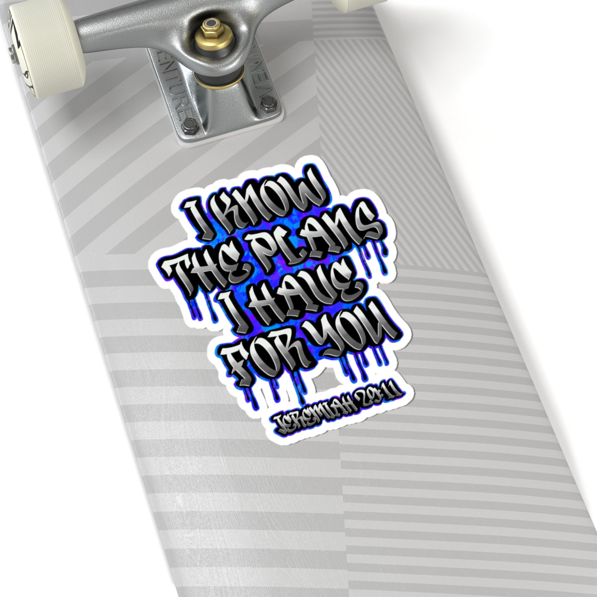 Jeremiah 29:11 Graffiti Kiss-Cut Sticker — "I Know The Plans I Have For You" Inspirational Bible Quote