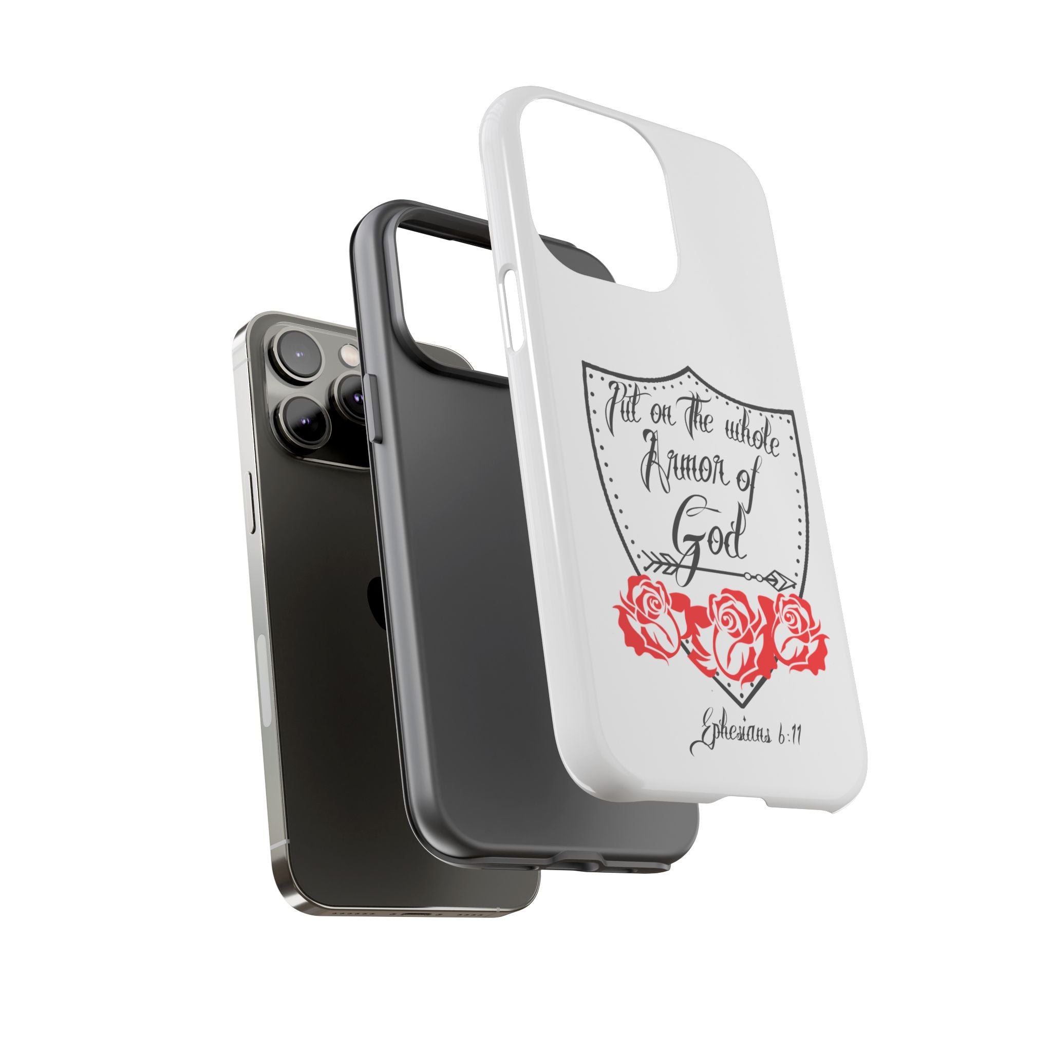 Armor of God Phone Case — Ephesians 6:11 Christian Floral Protective Cover