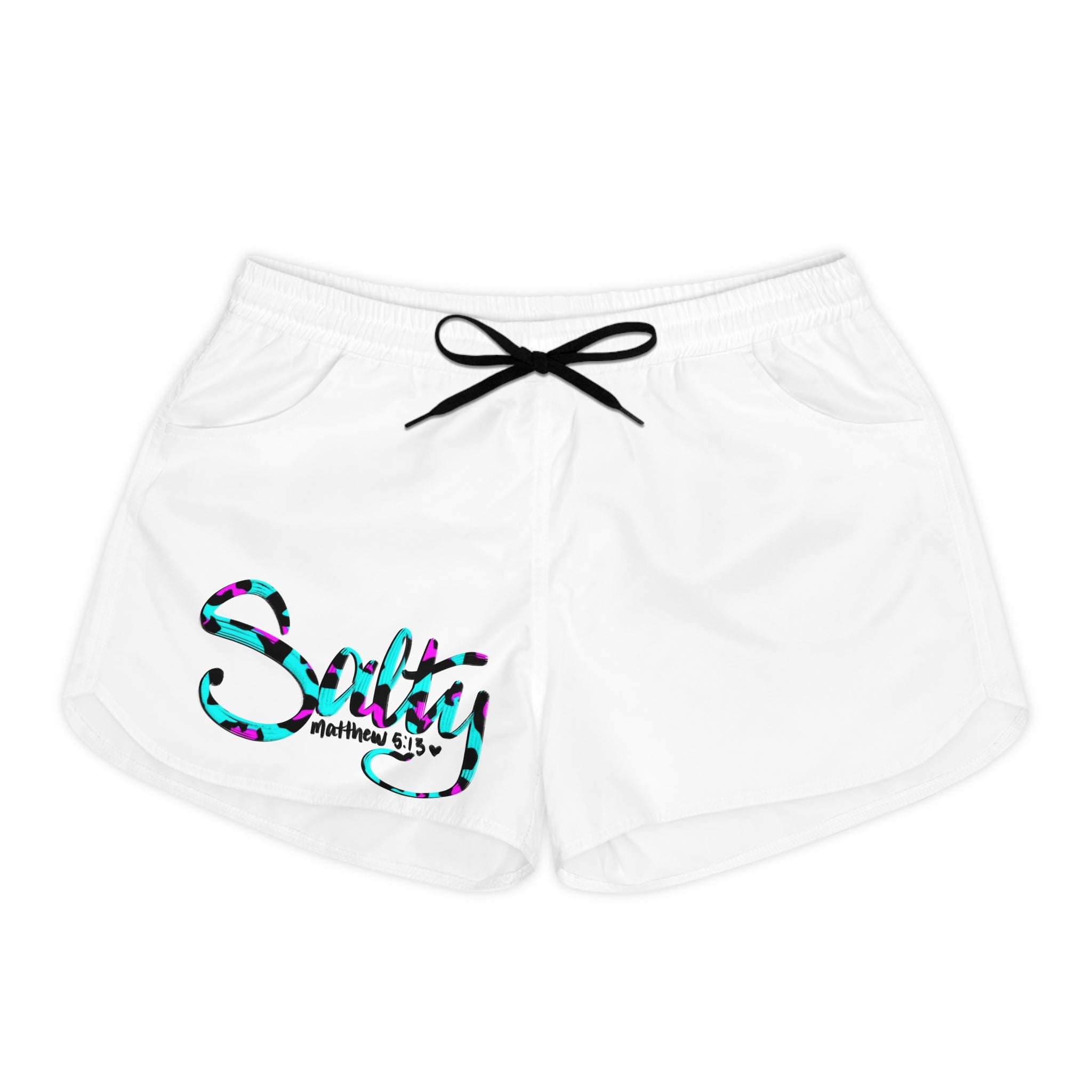 Women's 'Salty' Script Beach Shorts — Scripture Swim & Lounge Shorts
