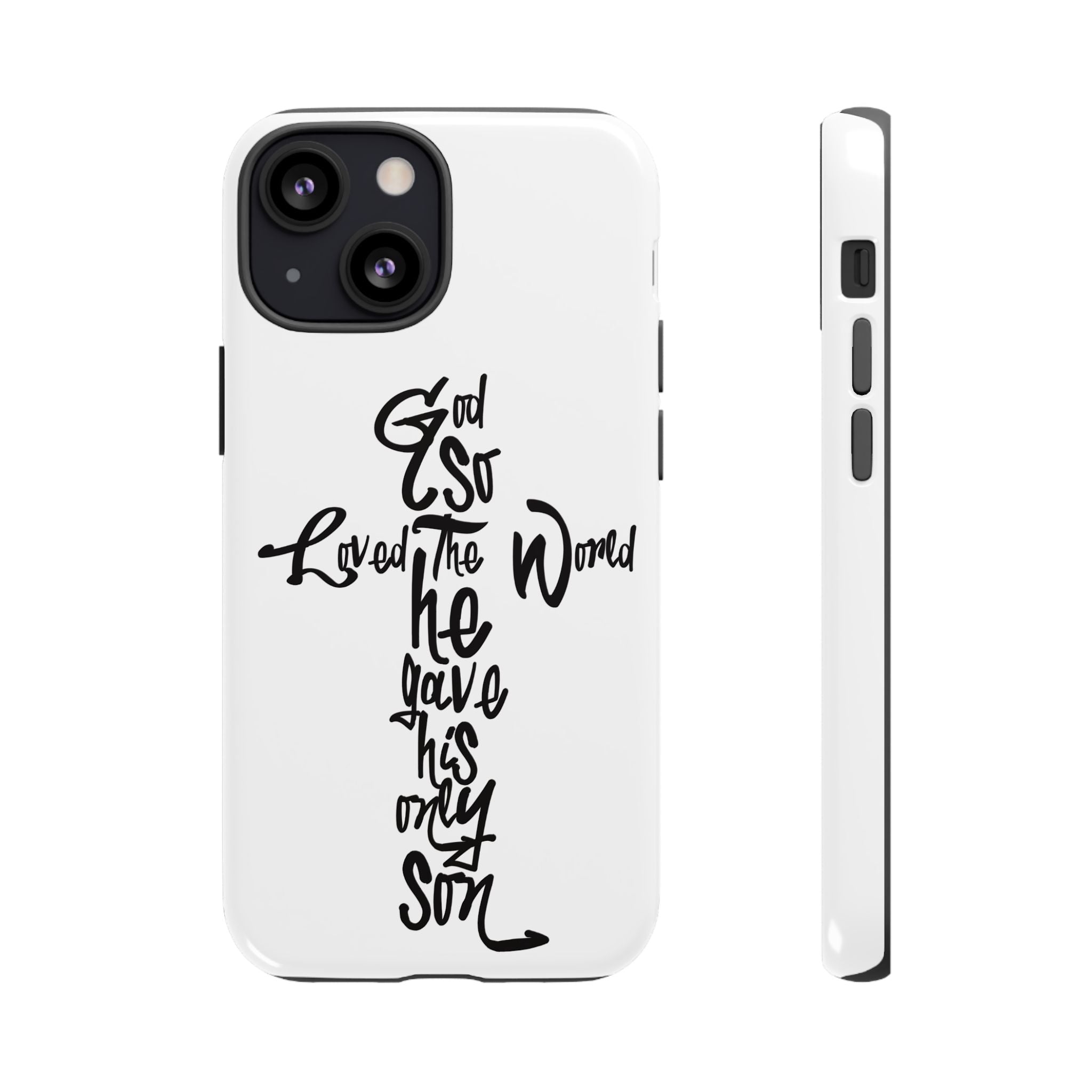 John 3:16 Bible Verse Christian Cross Phone Case — “God So Loved the World He Gave His Only Son”