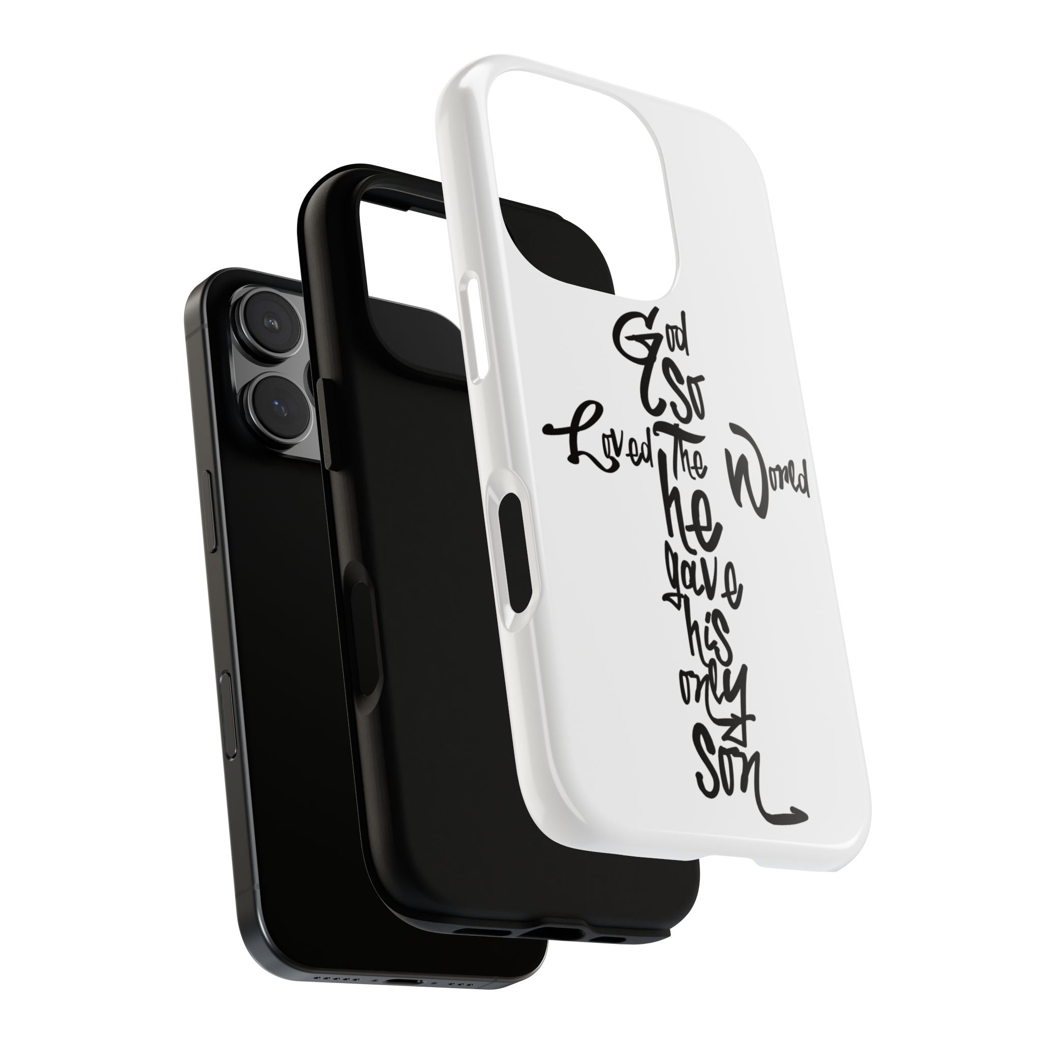 John 3:16 Bible Verse Christian Cross Phone Case — “God So Loved the World He Gave His Only Son”