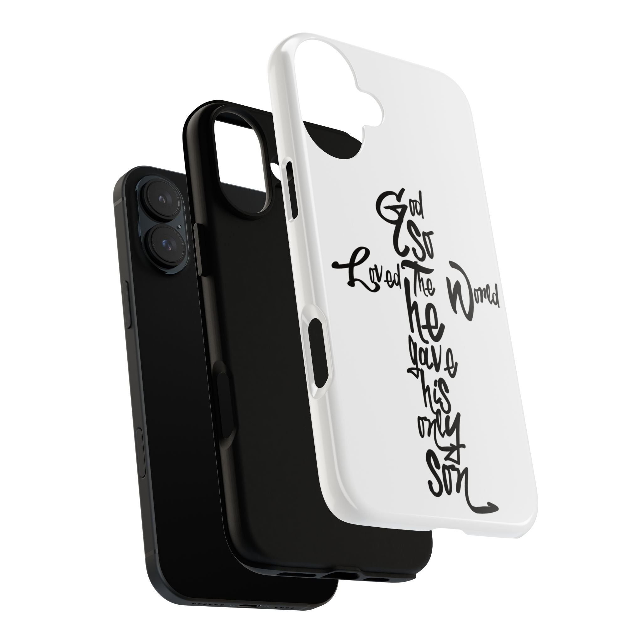 John 3:16 Bible Verse Christian Cross Phone Case — “God So Loved the World He Gave His Only Son”