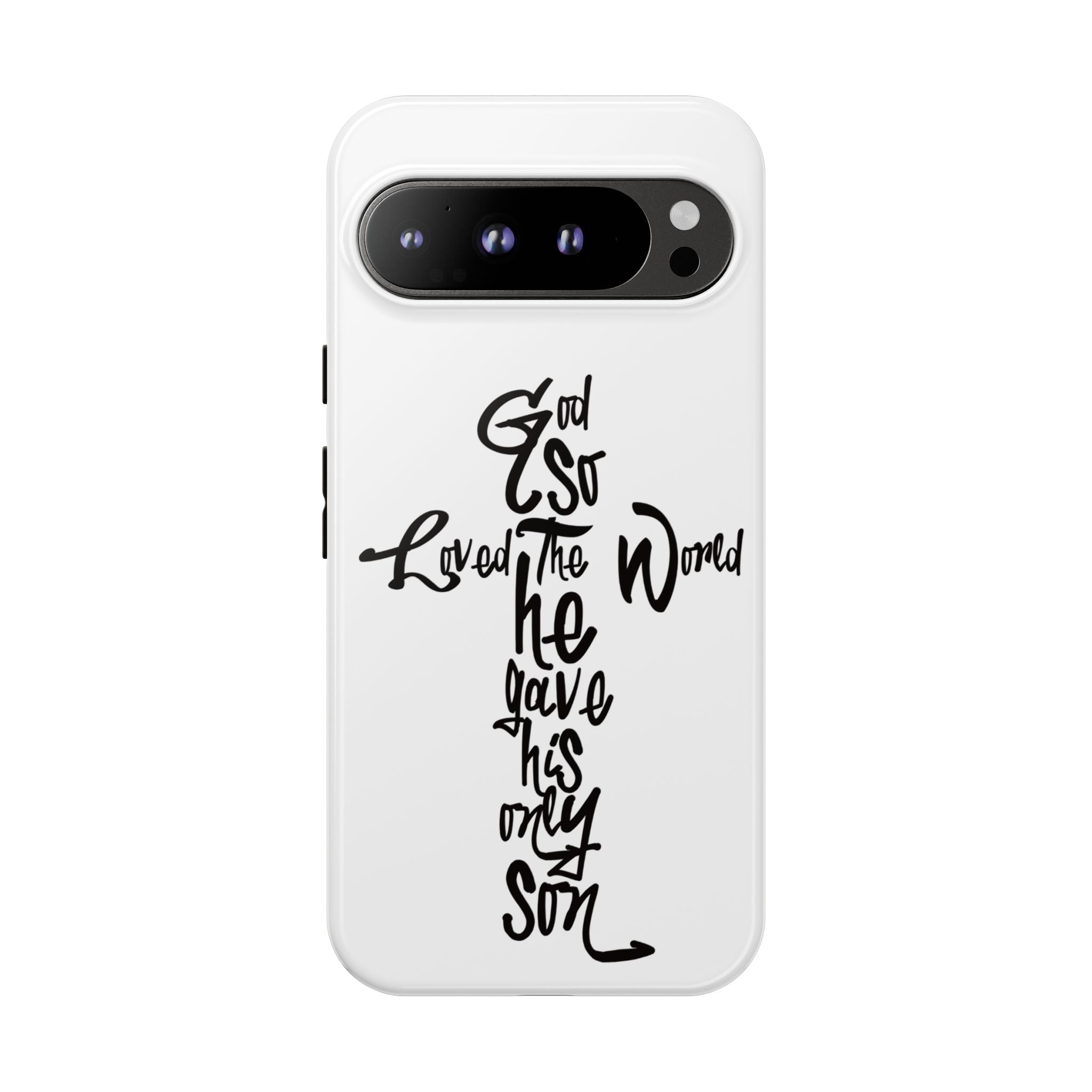 John 3:16 Bible Verse Christian Cross Phone Case — “God So Loved the World He Gave His Only Son”