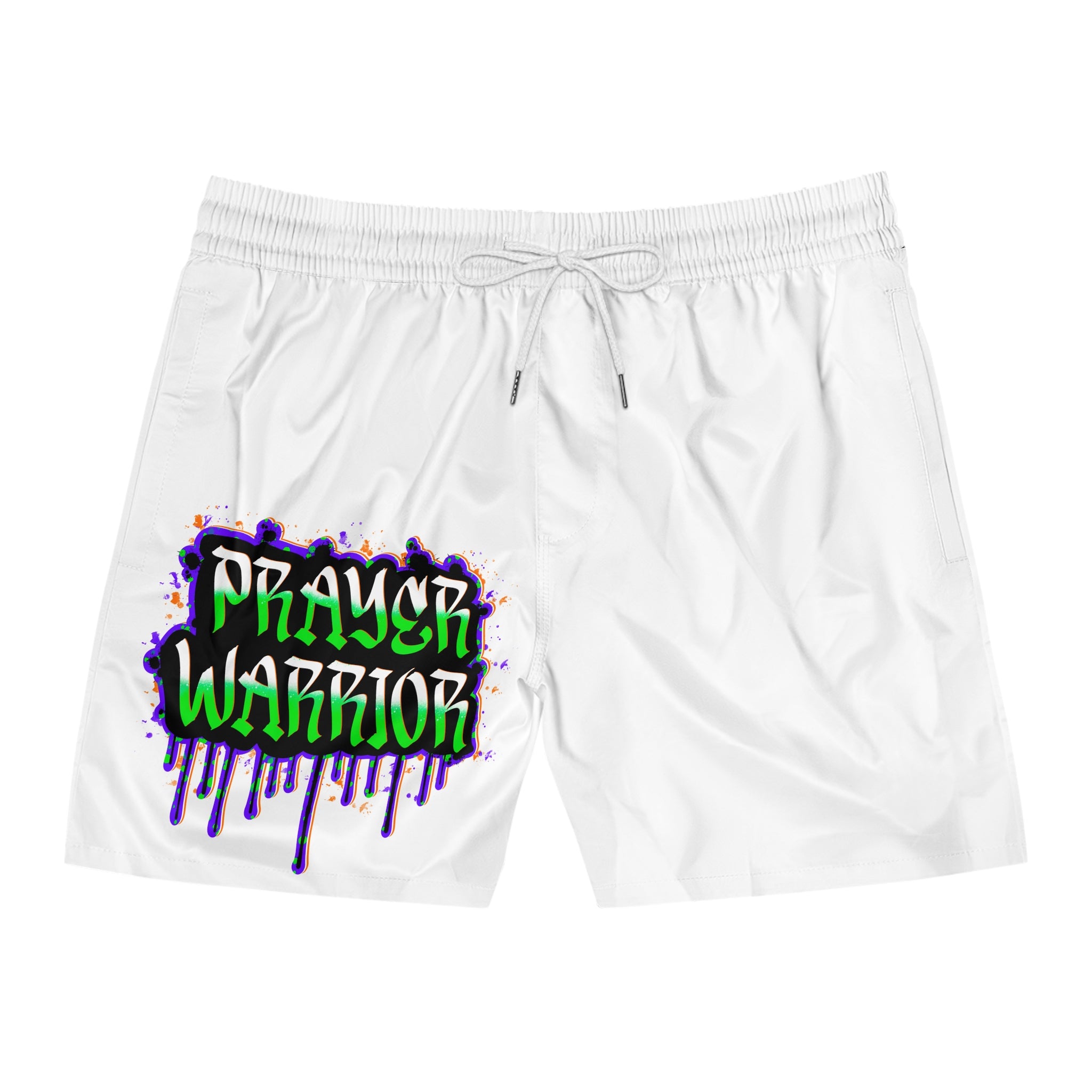 Prayer Warrior Swim Shorts — Christian Graphic Beachwear