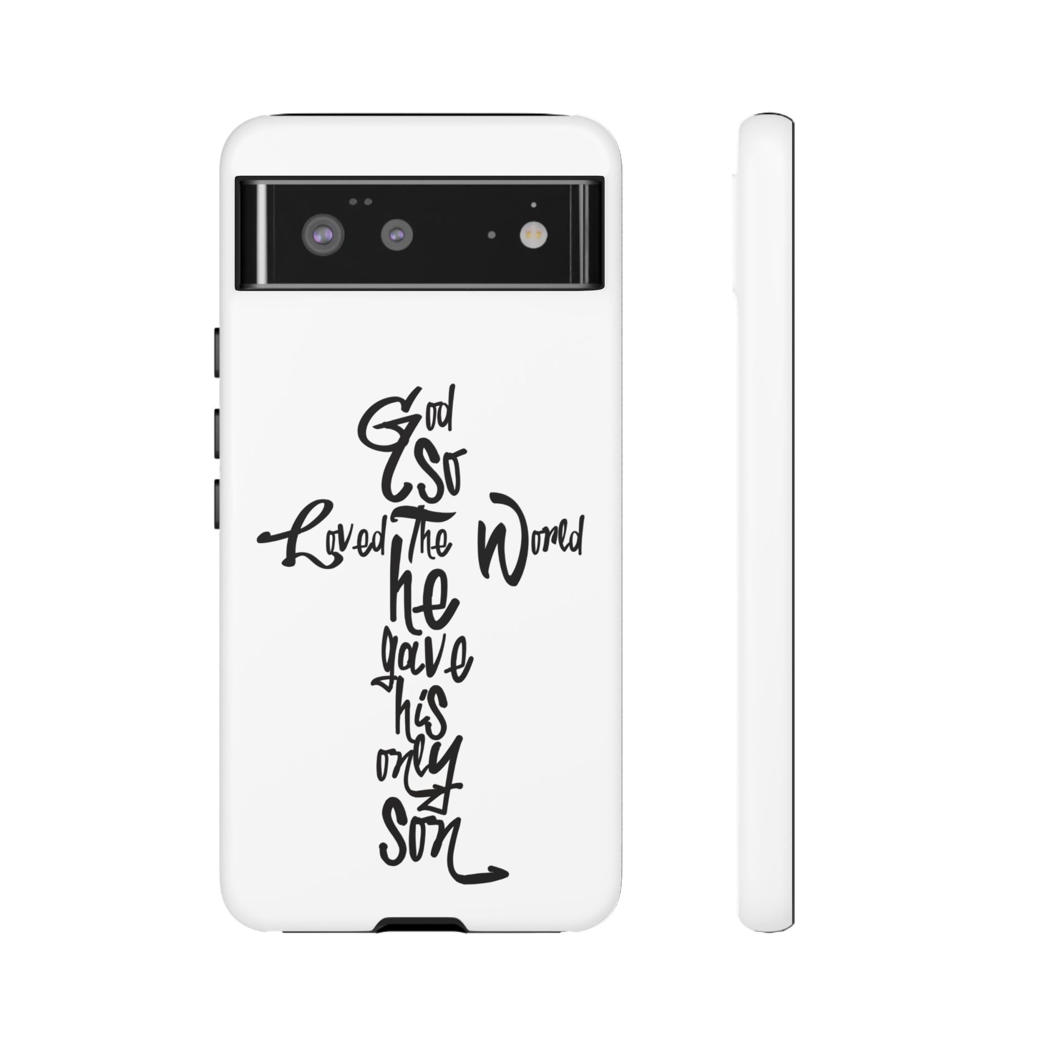 John 3:16 Bible Verse Christian Cross Phone Case — “God So Loved the World He Gave His Only Son”