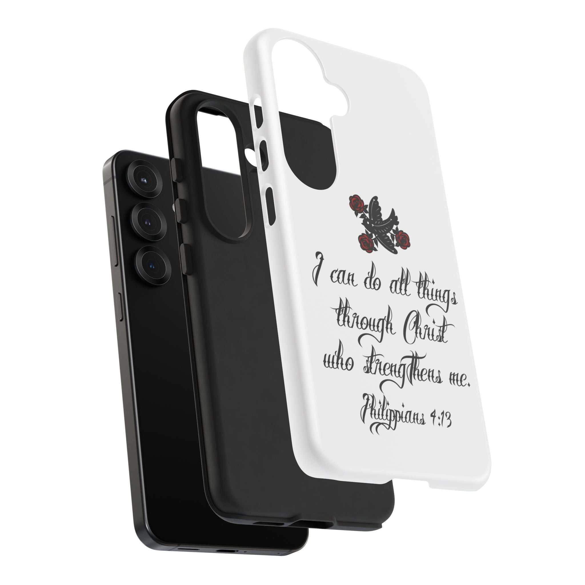 Christian Phone Case — "I can do all things through Christ" (Philippians 4:13)