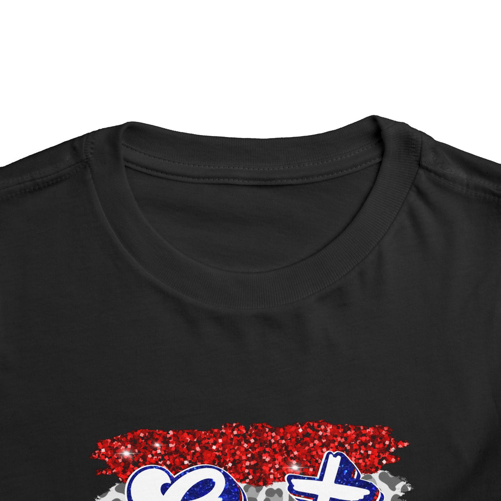 Toddler Tee - "God Bless America" Patriotic Cross Tee