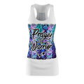 Prayer Warrior Racerback Dress — Mermaid Scales Faith Graphic