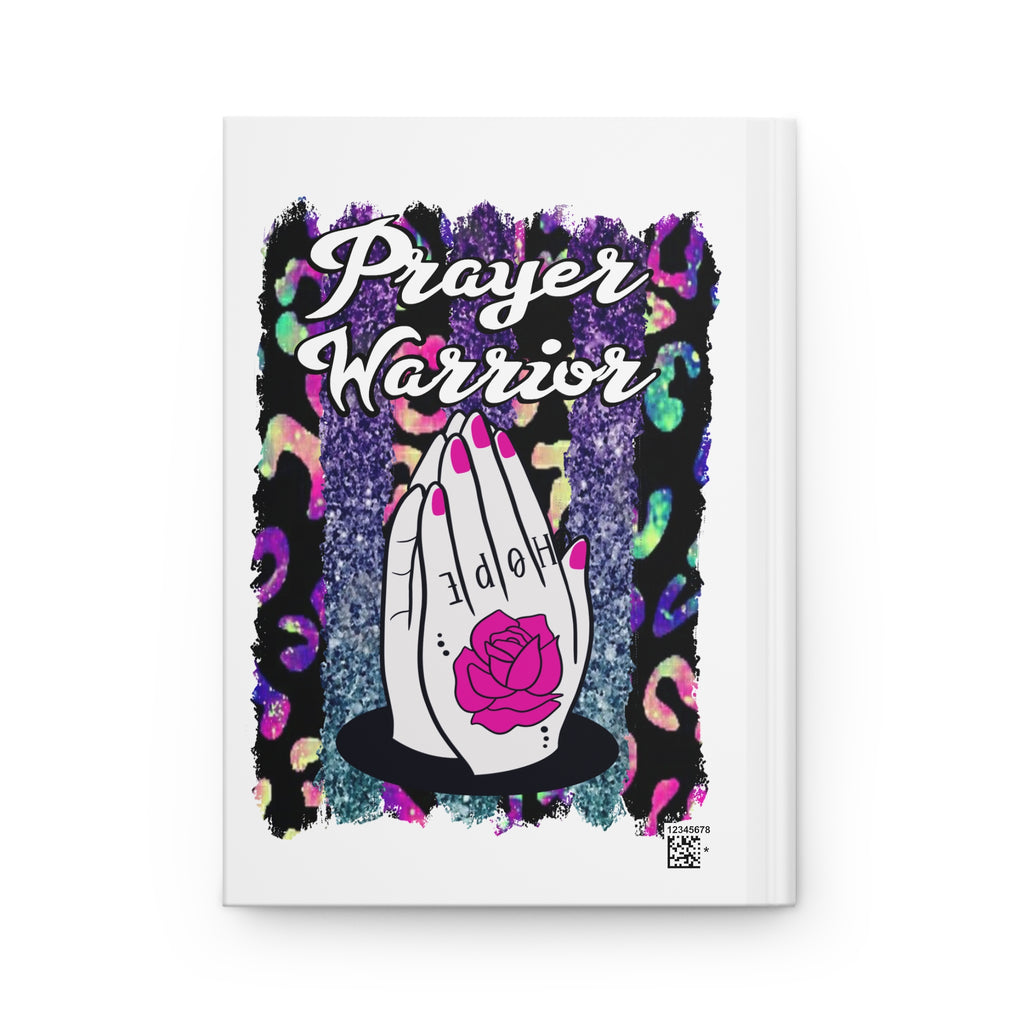 Prayer Warrior Journal — Floral Praying Hands Hardcover Notebook