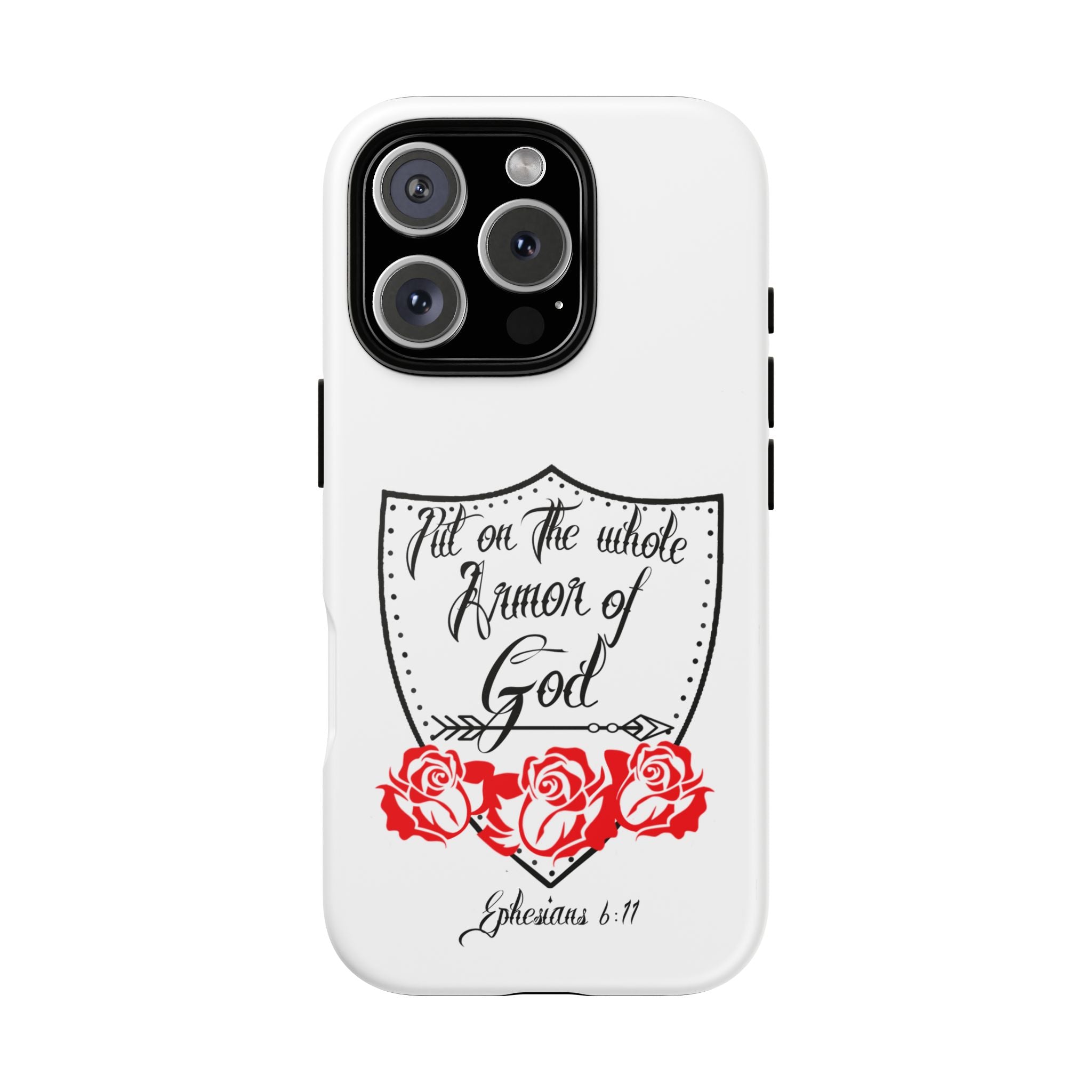 Armor of God Phone Case — Ephesians 6:11 Christian Floral Protective Cover