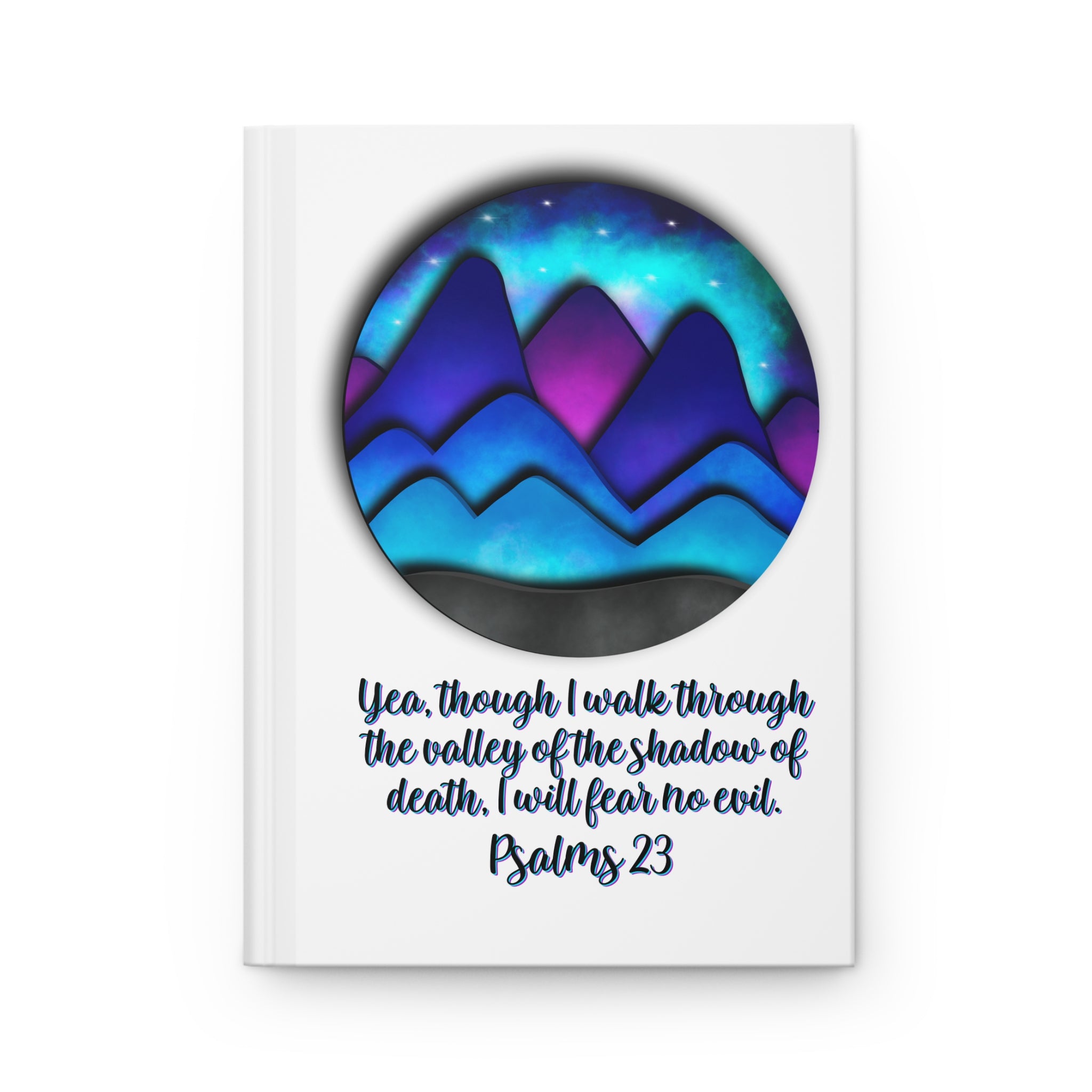 Psalms 23 Mountain Journal — 'Yea though I walk...' Hardcover Prayer Notebook