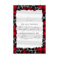 Inspirational Poster - "I can do all things through Christ" Plaid & Leopard Matte Vertical Print