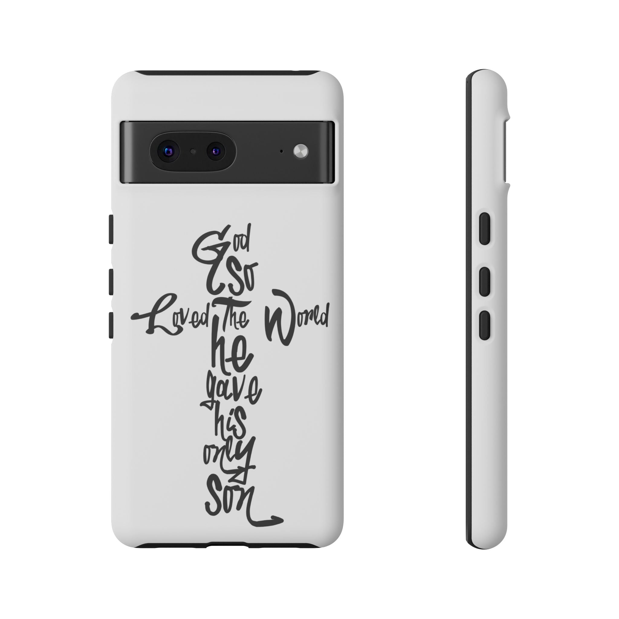 John 3:16 Bible Verse Christian Cross Phone Case — “God So Loved the World He Gave His Only Son”