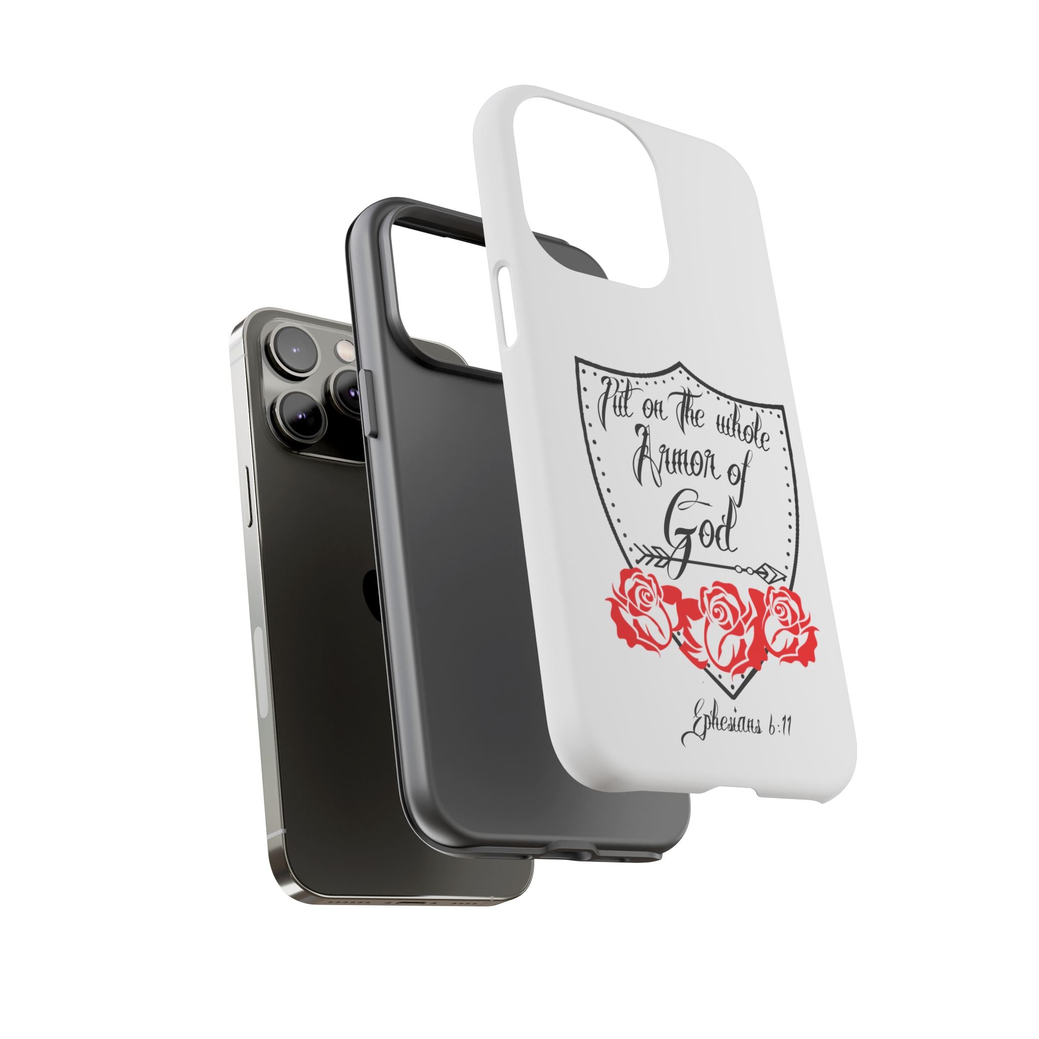Armor of God Phone Case — Ephesians 6:11 Christian Floral Protective Cover