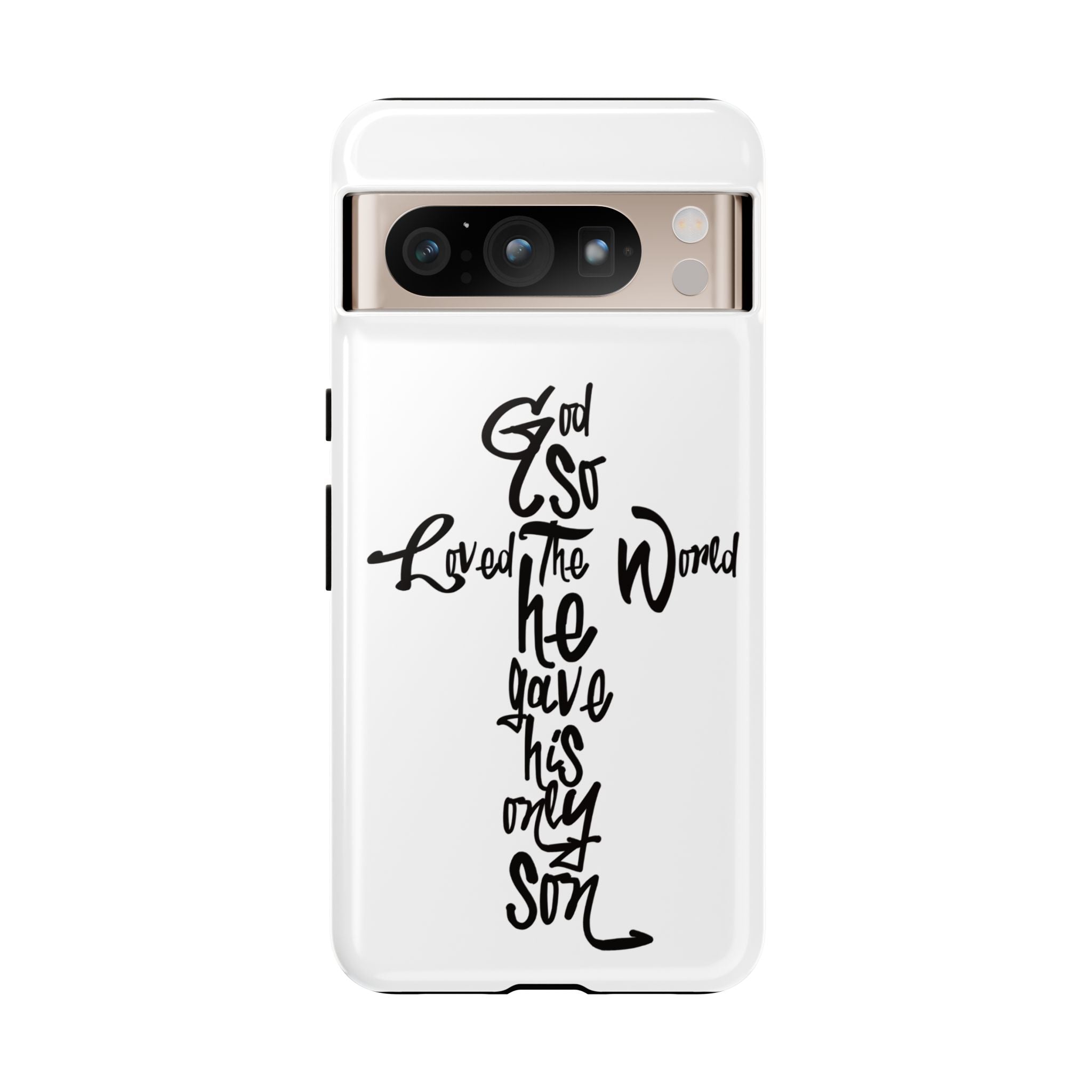 John 3:16 Bible Verse Christian Cross Phone Case — “God So Loved the World He Gave His Only Son”