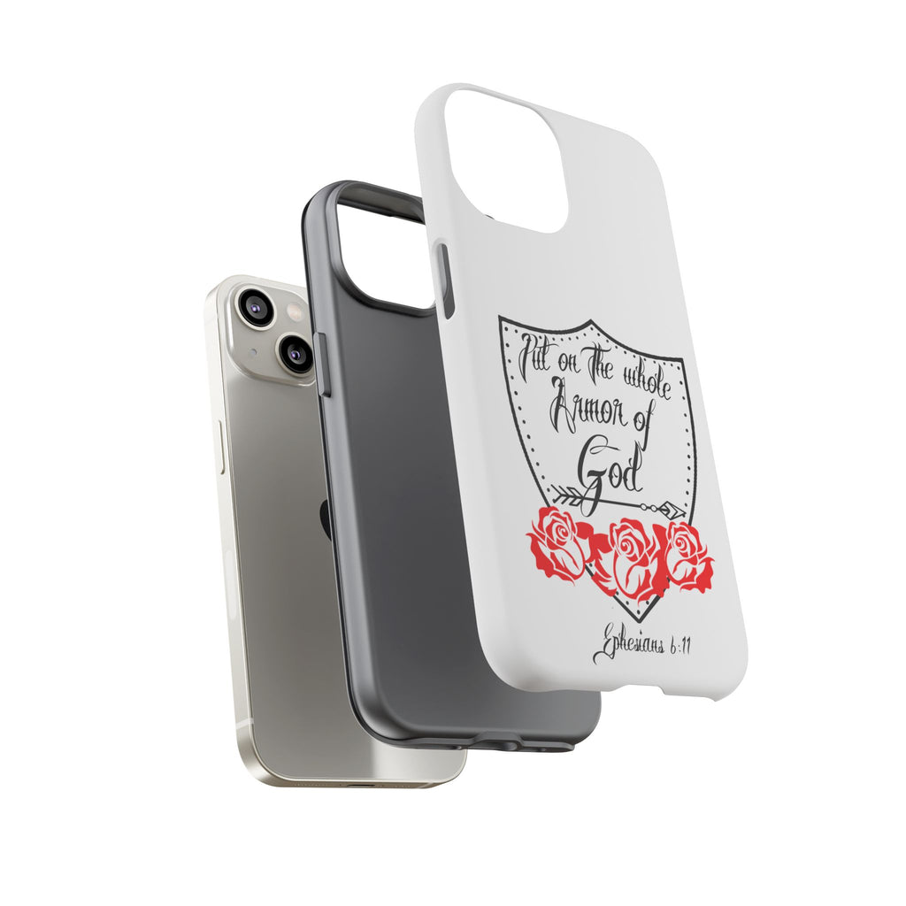 Armor of God Phone Case — Ephesians 6:11 Christian Floral Protective Cover
