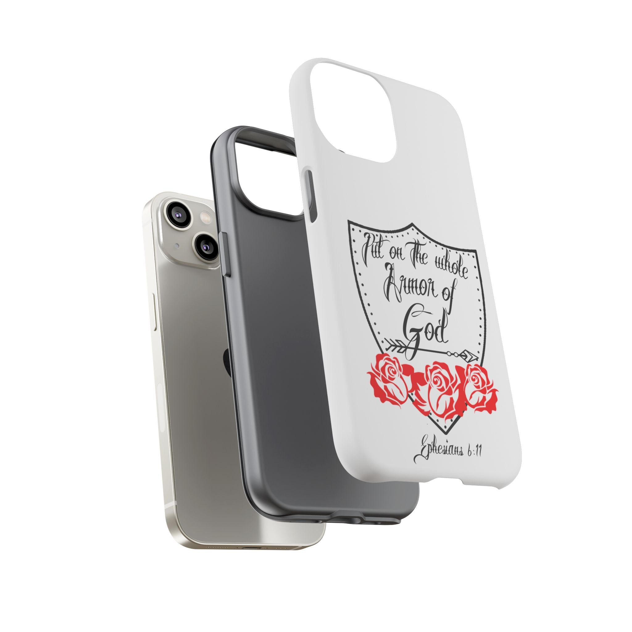 Armor of God Phone Case — Ephesians 6:11 Christian Floral Protective Cover