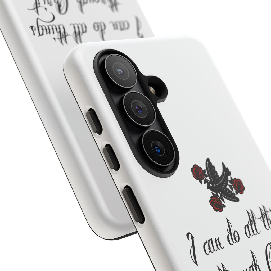 Christian Phone Case — "I can do all things through Christ" (Philippians 4:13)