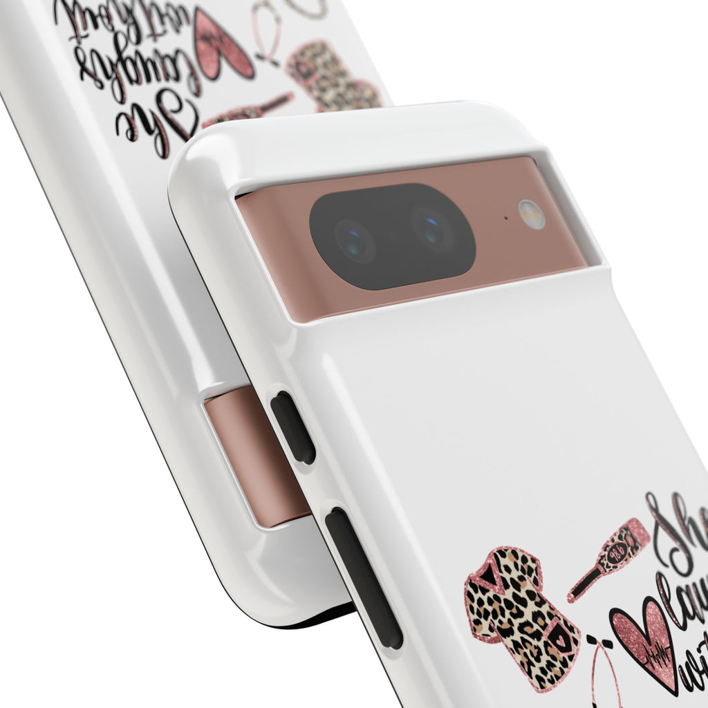 'She Laughs Without Fear' Proverbs 31 Scripture Nurse Tough Phone Case