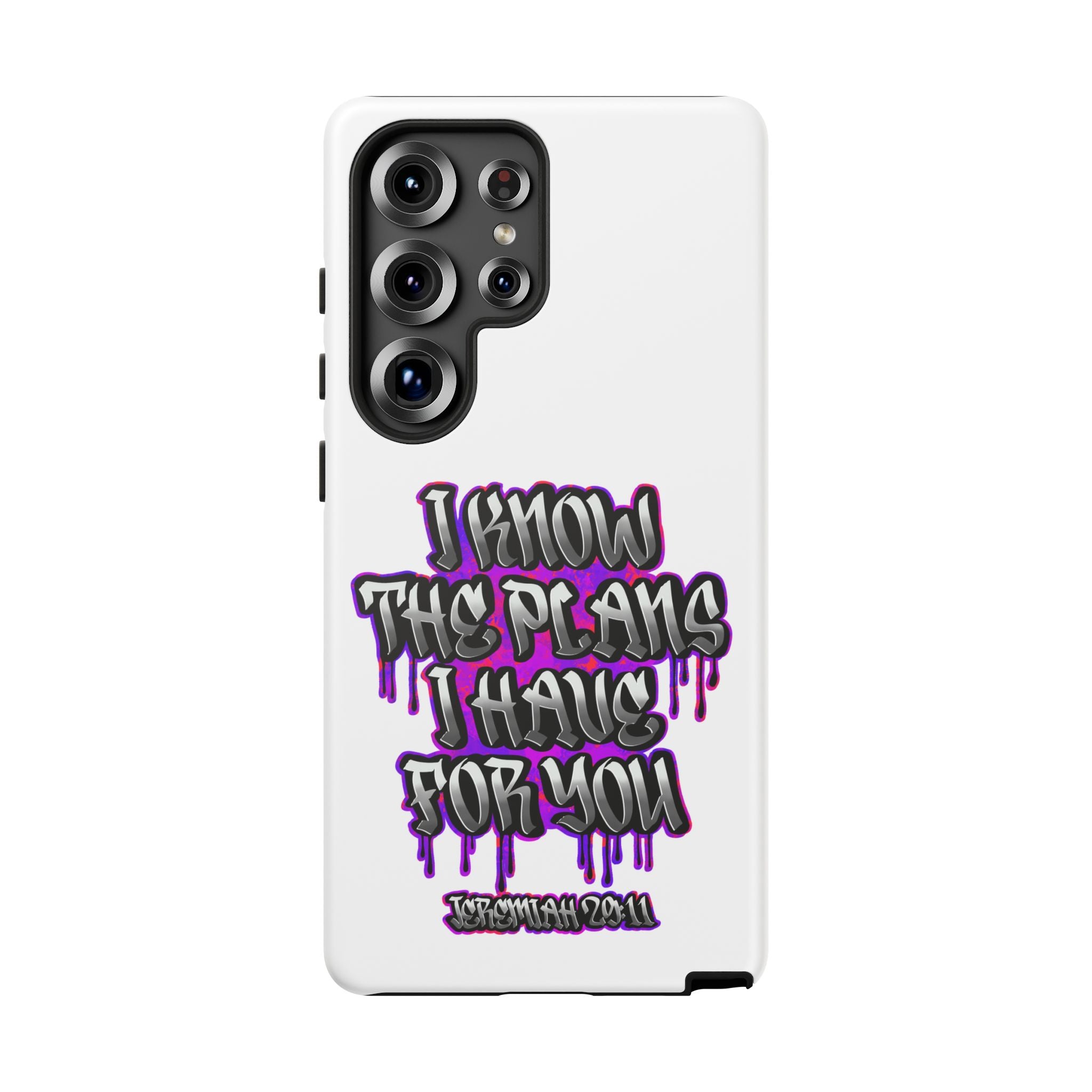 Jeremiah 29:11 Phone Case — "I Know The Plans I Have For You" Christian Bible Verse Protective Case