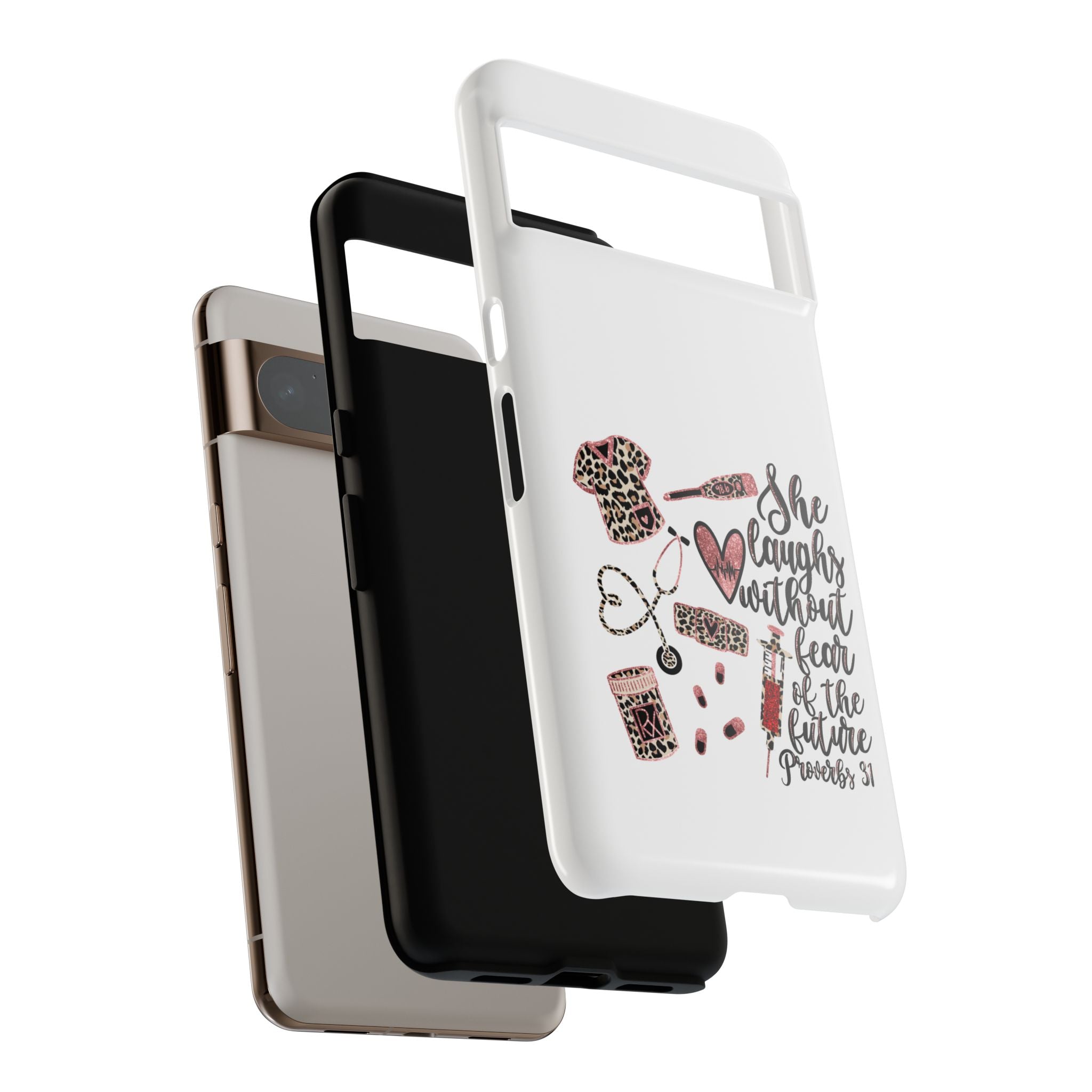 'She Laughs Without Fear' Proverbs 31 Scripture Nurse Tough Phone Case