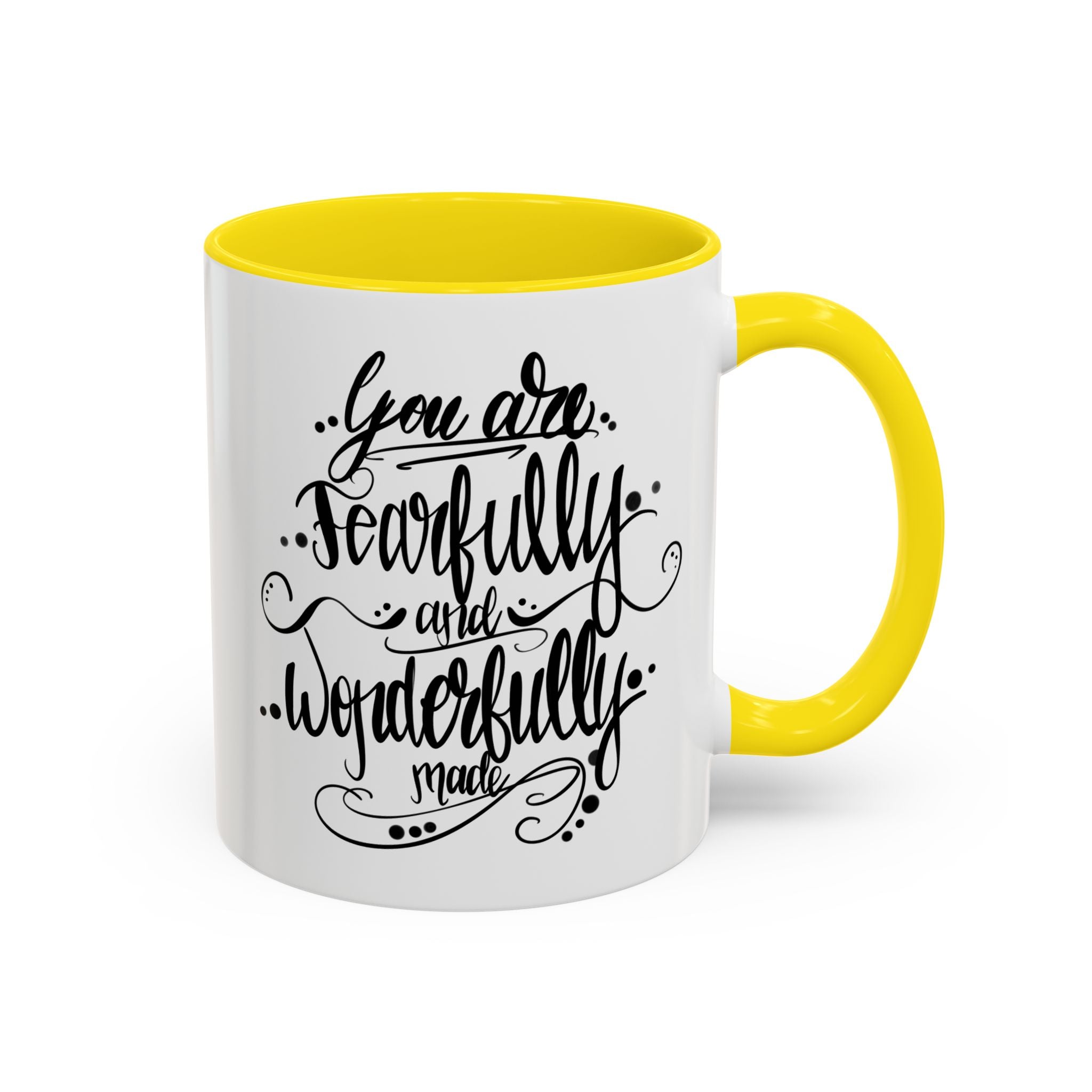 Inspirational Coffee Mug — "You Are Fearfully and Wonderfully Made" Accent Mug